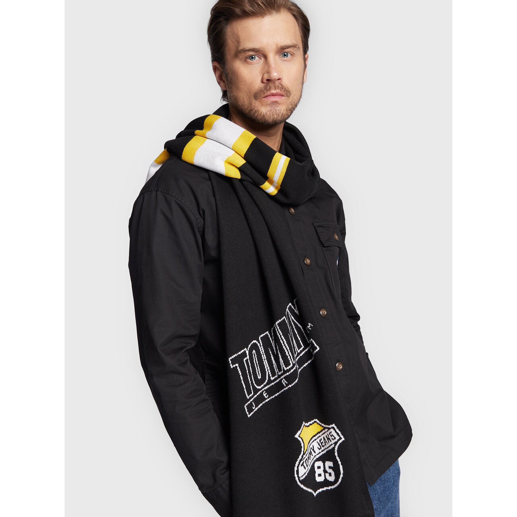 Tommy Jeans Зимен шал AM0AM10633 Черен - Pepit.bg