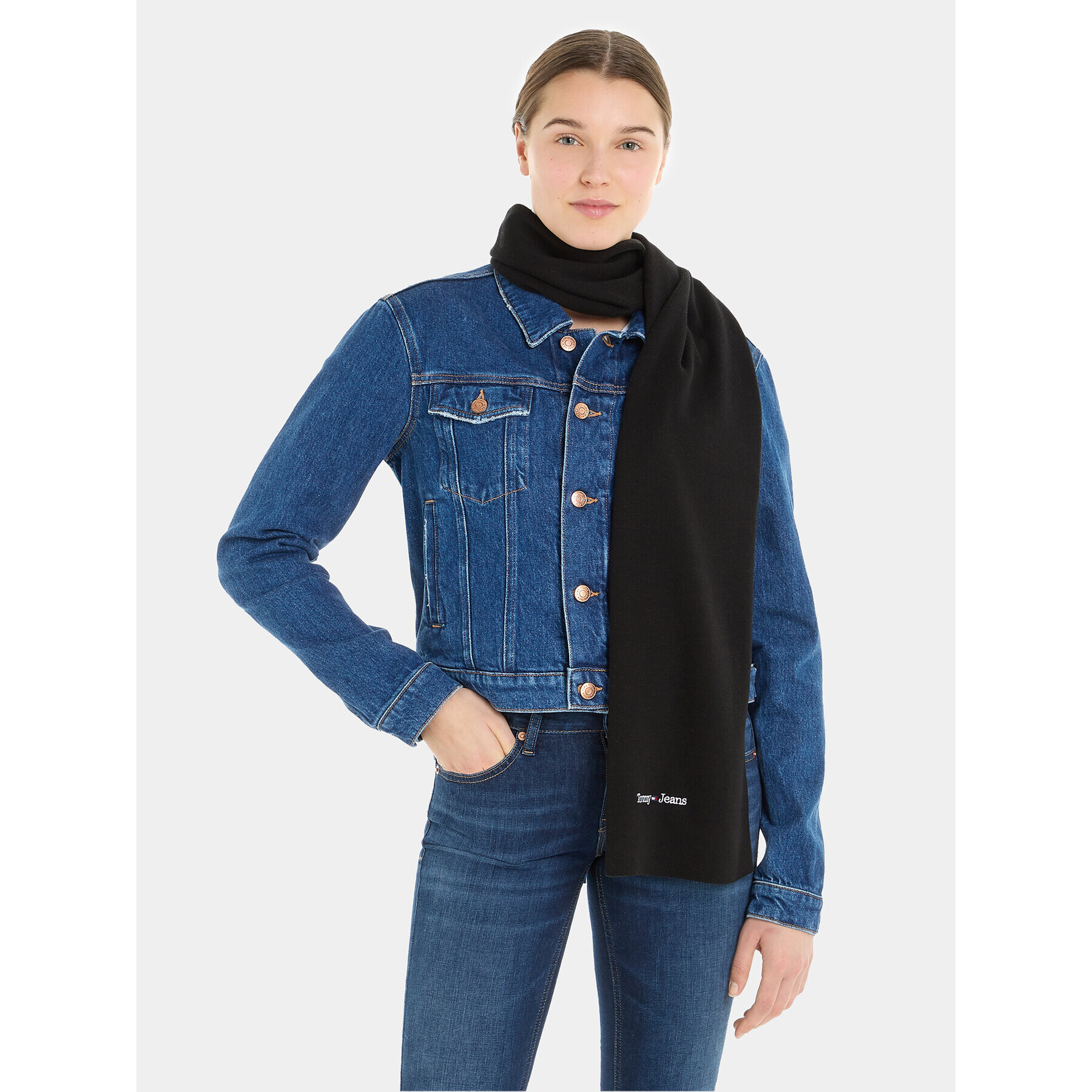 Tommy Jeans Зимен шал Tjm Sport Scarf AM0AM11703 Черен - Pepit.bg