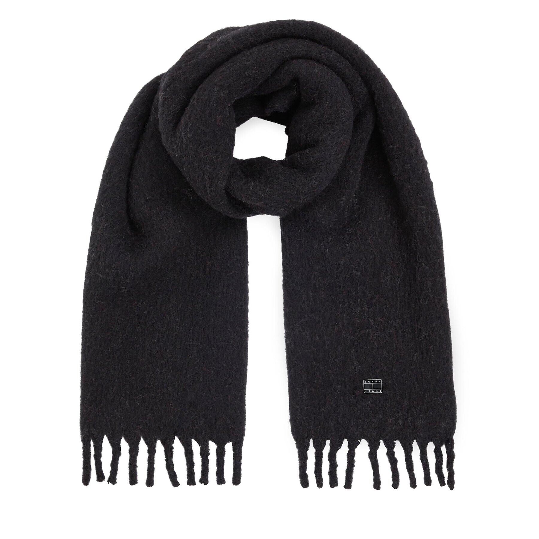 Tommy Jeans Зимен шал Tjw Cosy Knit Scarf AW0AW15904 Черен - Pepit.bg