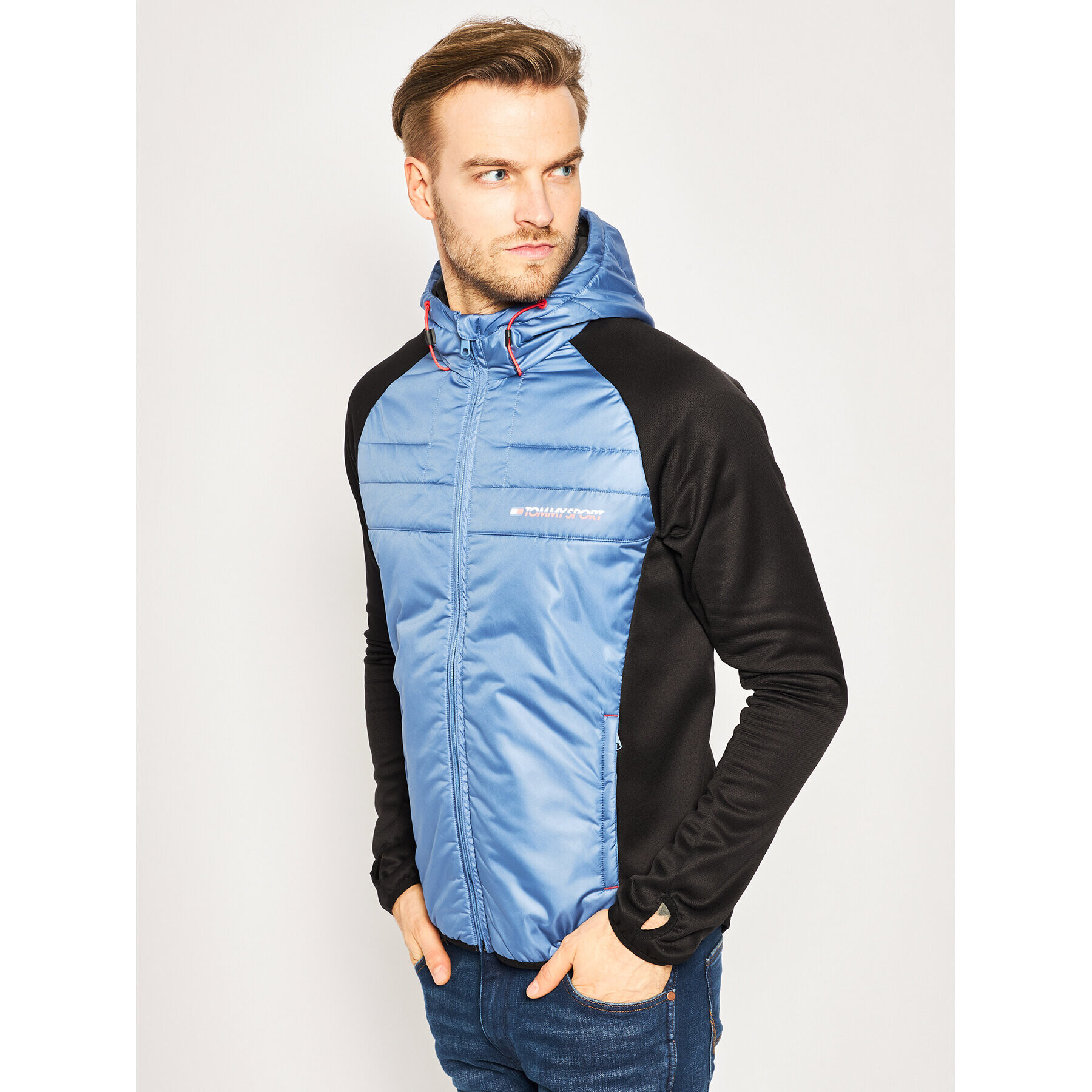 Tommy Sport Преходно яке Hybrid S20S200301 Син Regular Fit - Pepit.bg