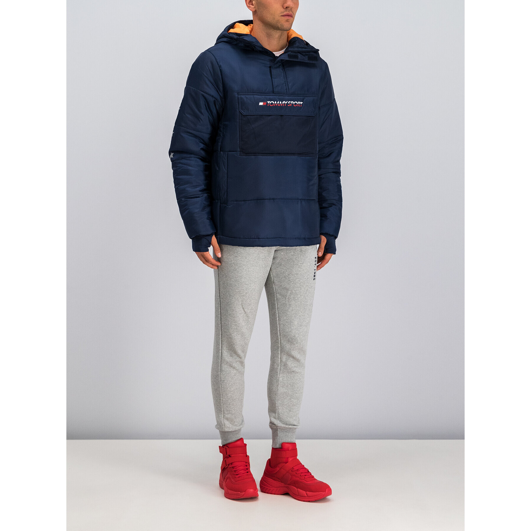 Tommy Sport Пухено яке S20S200264 Тъмносин Regular Fit - Pepit.bg