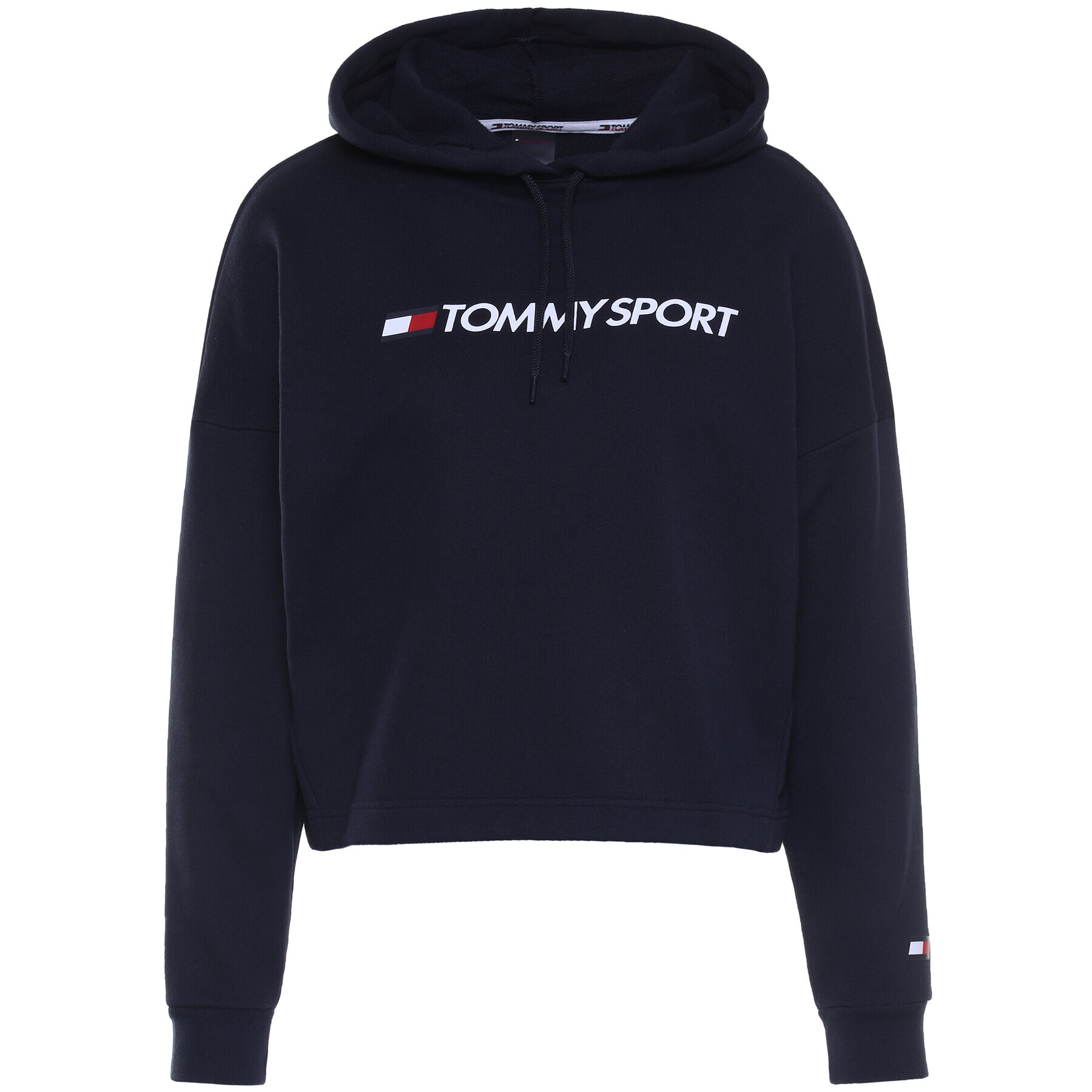 Tommy Sport Суитшърт Cropped Logo S10S100455 Тъмносин Regular Fit - Pepit.bg