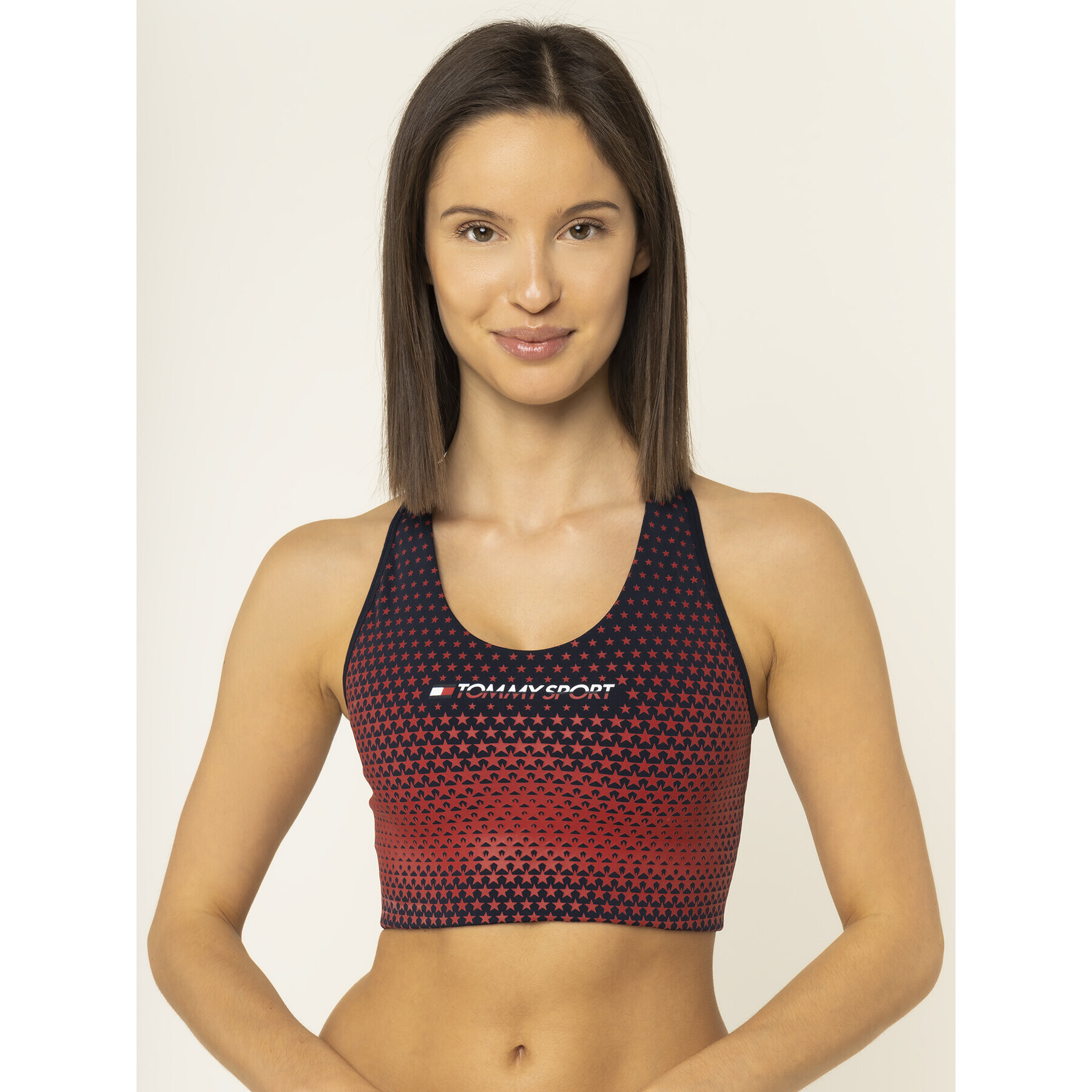 Tommy Sport Сутиен-топ Exo Skeleton S10S100302 Червен - Pepit.bg