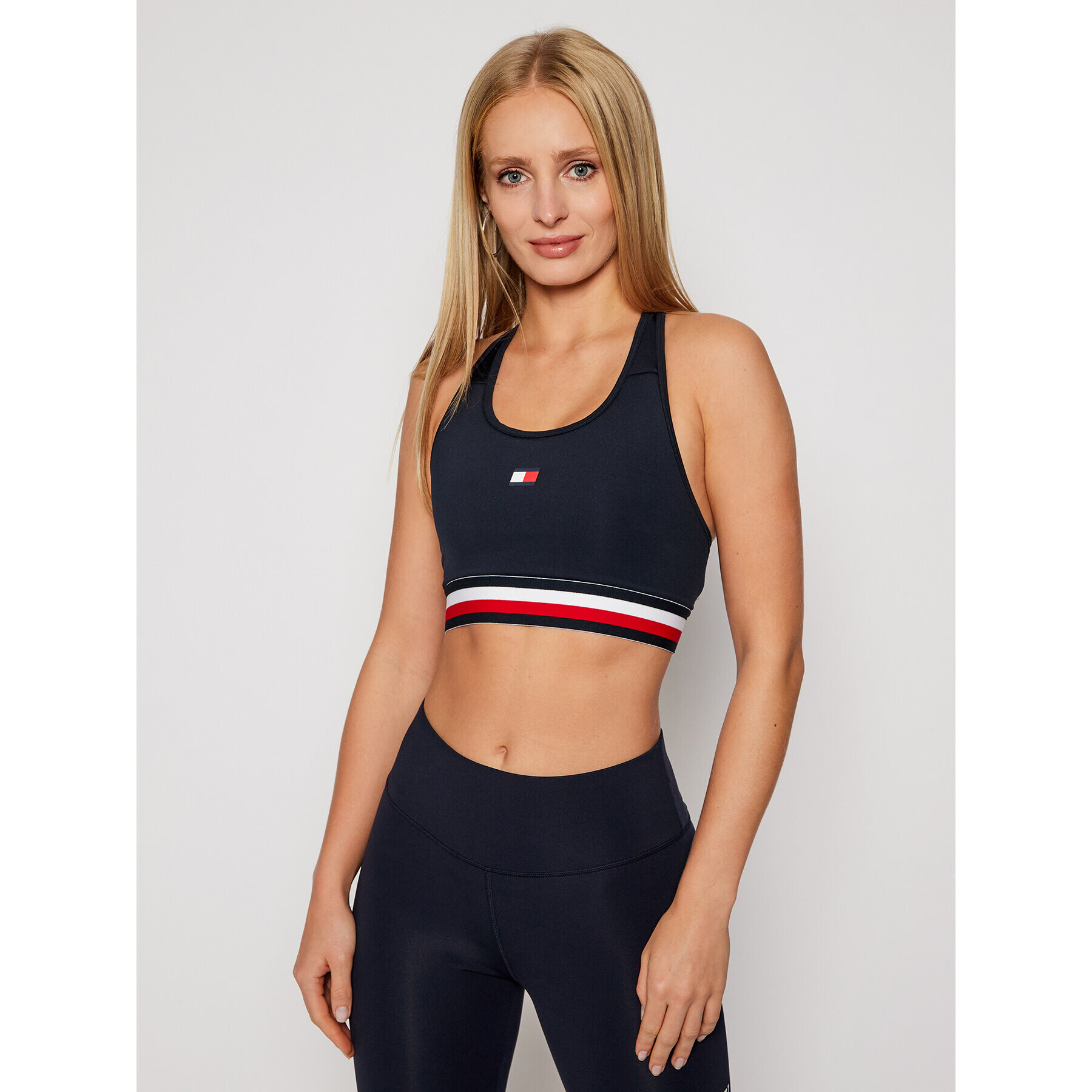 Tommy Sport Сутиен-топ Strappy S10S100645 Тъмносин - Pepit.bg