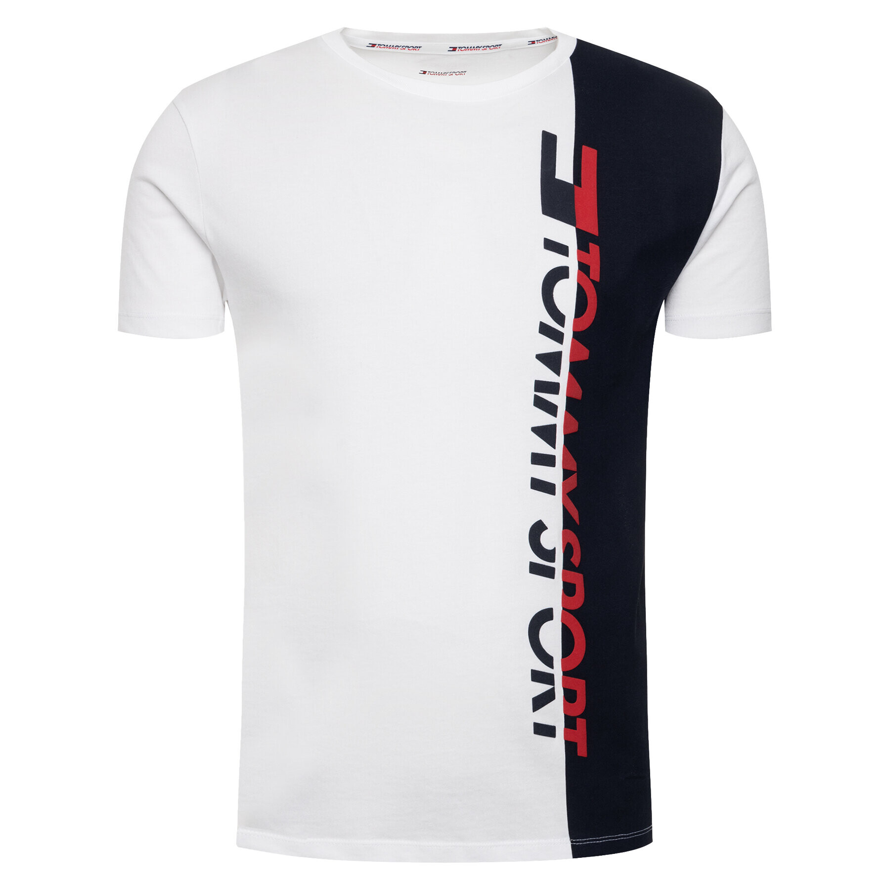 Tommy Sport Тишърт Graphic Logo S20S200192 Бял Regular Fit - Pepit.bg