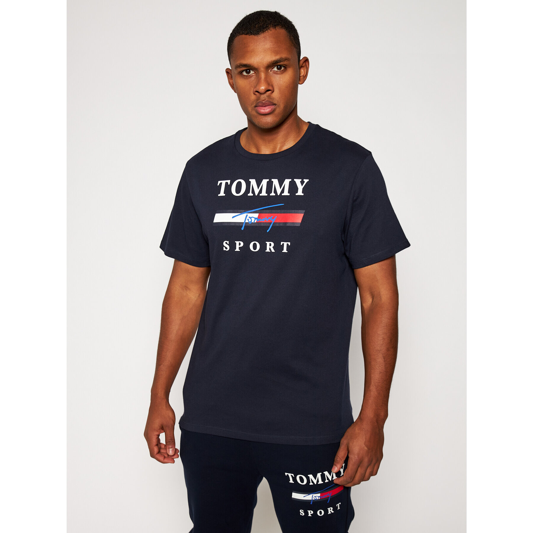 Tommy Sport Тишърт Graphic Tee S20S200586 Тъмносин Regular Fit - Pepit.bg