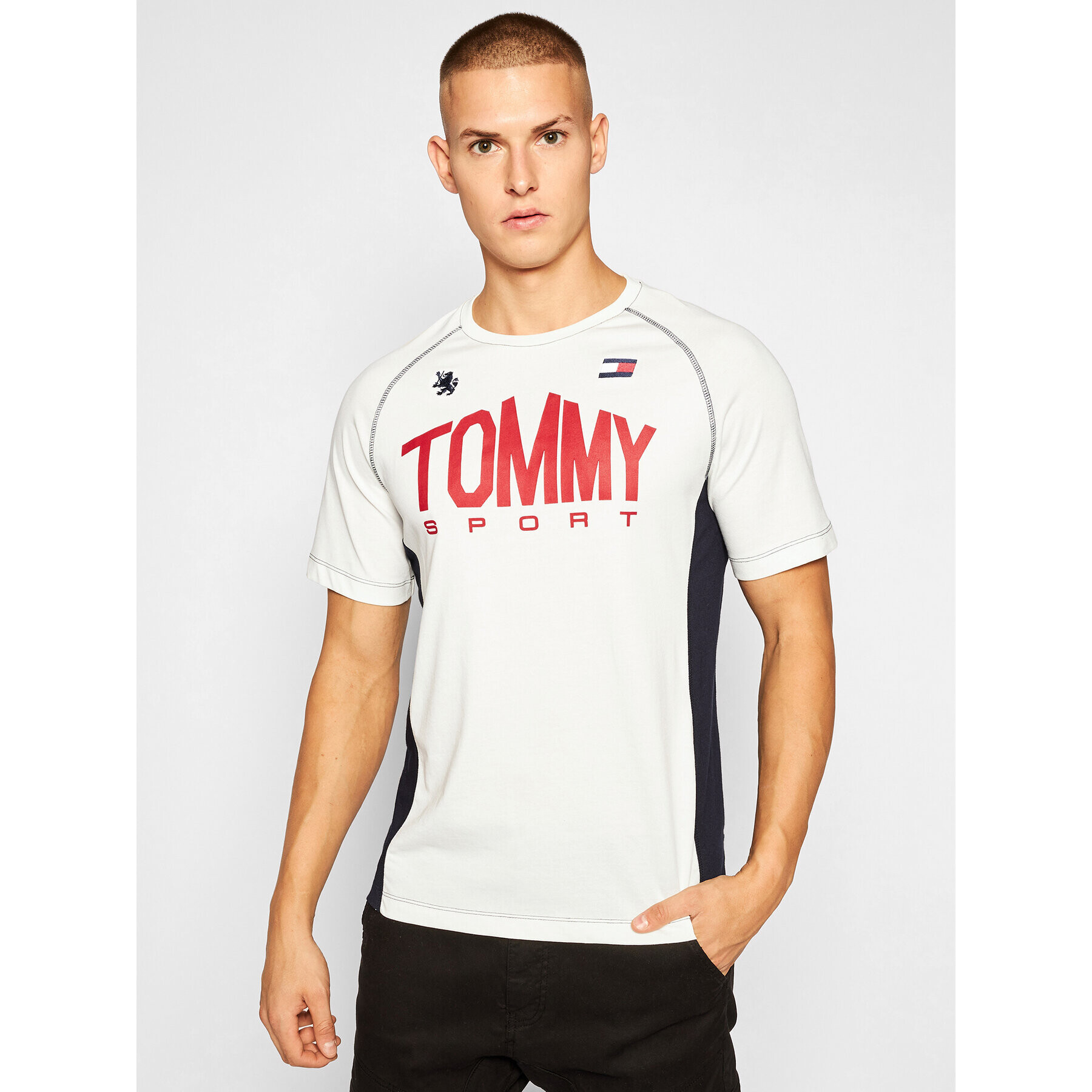 Tommy Sport Тишърт Iconic Tee S20S200502 Бежов Regular Fit - Pepit.bg