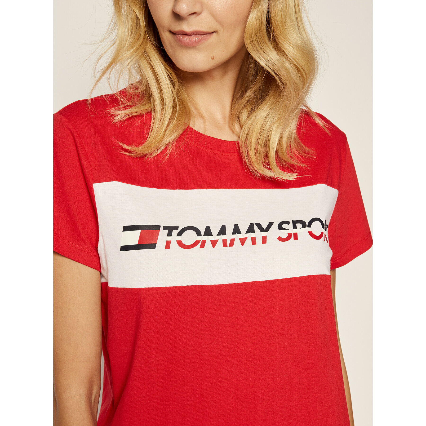 Tommy Sport Тишърт S10S100123 Червен Regular Fit - Pepit.bg