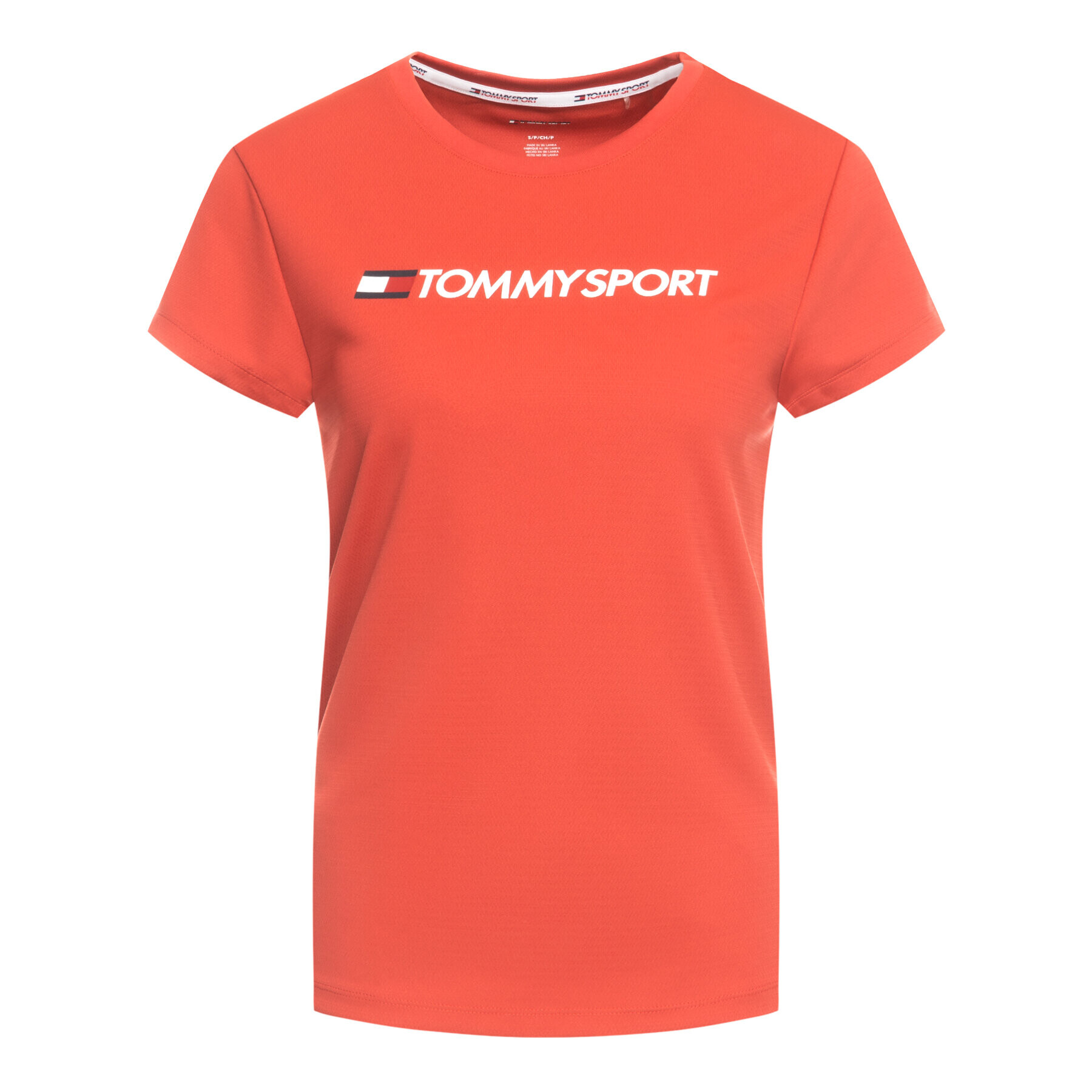 Tommy Sport Тишърт Tee Chest Logo S10S100055 Червен Regular Fit - Pepit.bg