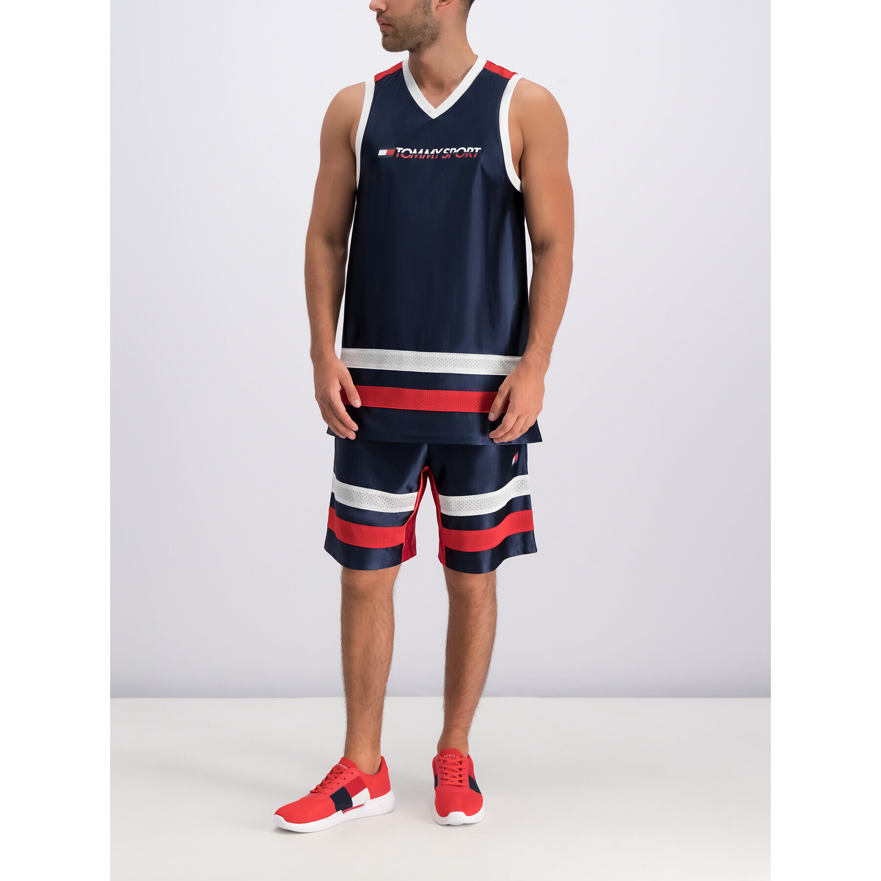 Tommy Sport Топ S20S200138 Тъмносин Regular Fit - Pepit.bg