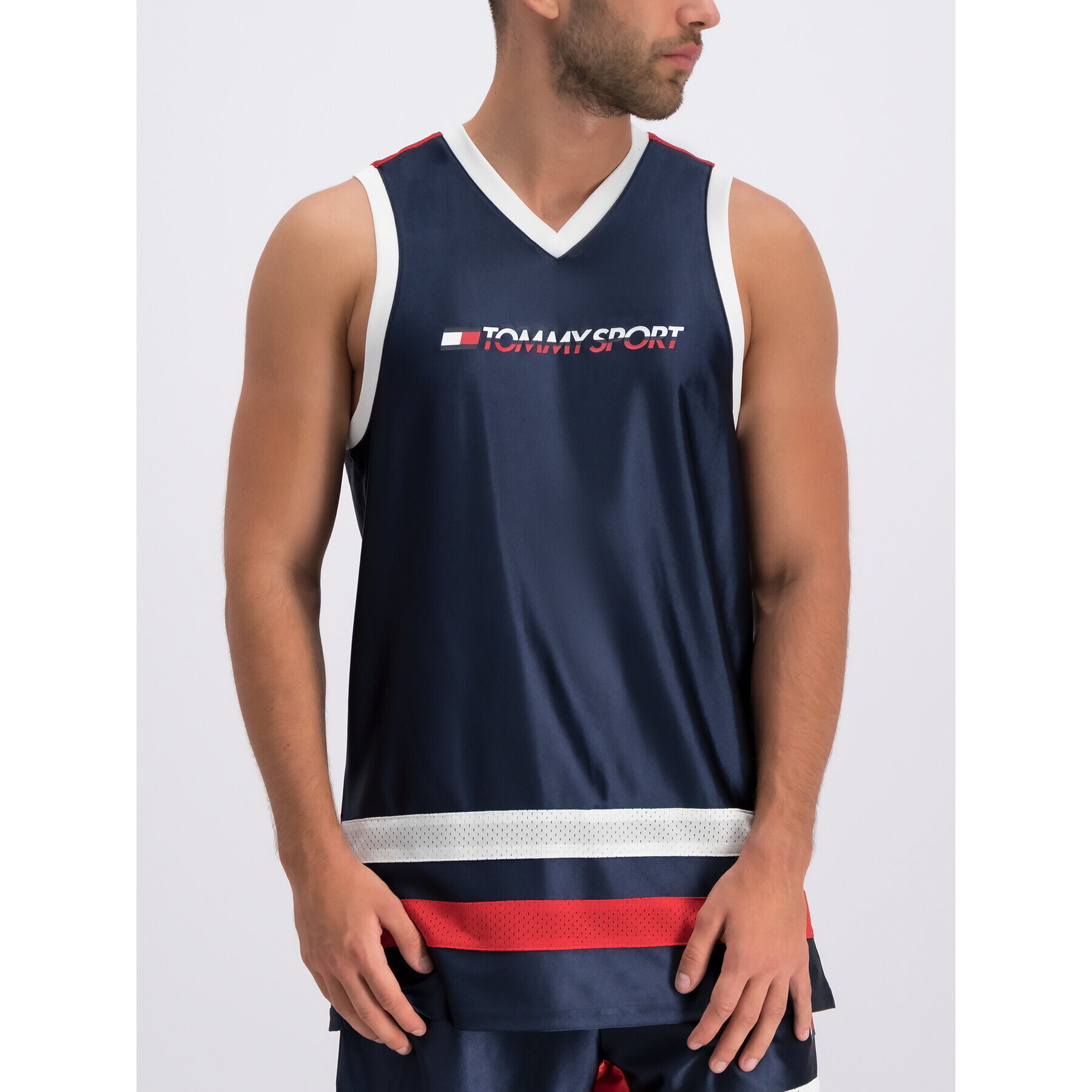 Tommy Sport Топ S20S200138 Тъмносин Regular Fit - Pepit.bg