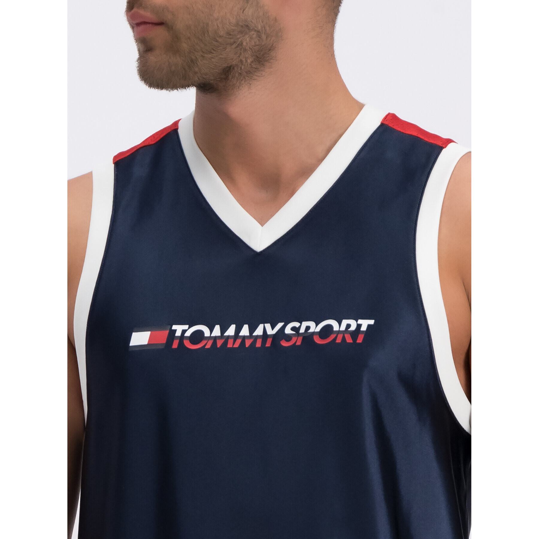 Tommy Sport Топ S20S200138 Тъмносин Regular Fit - Pepit.bg