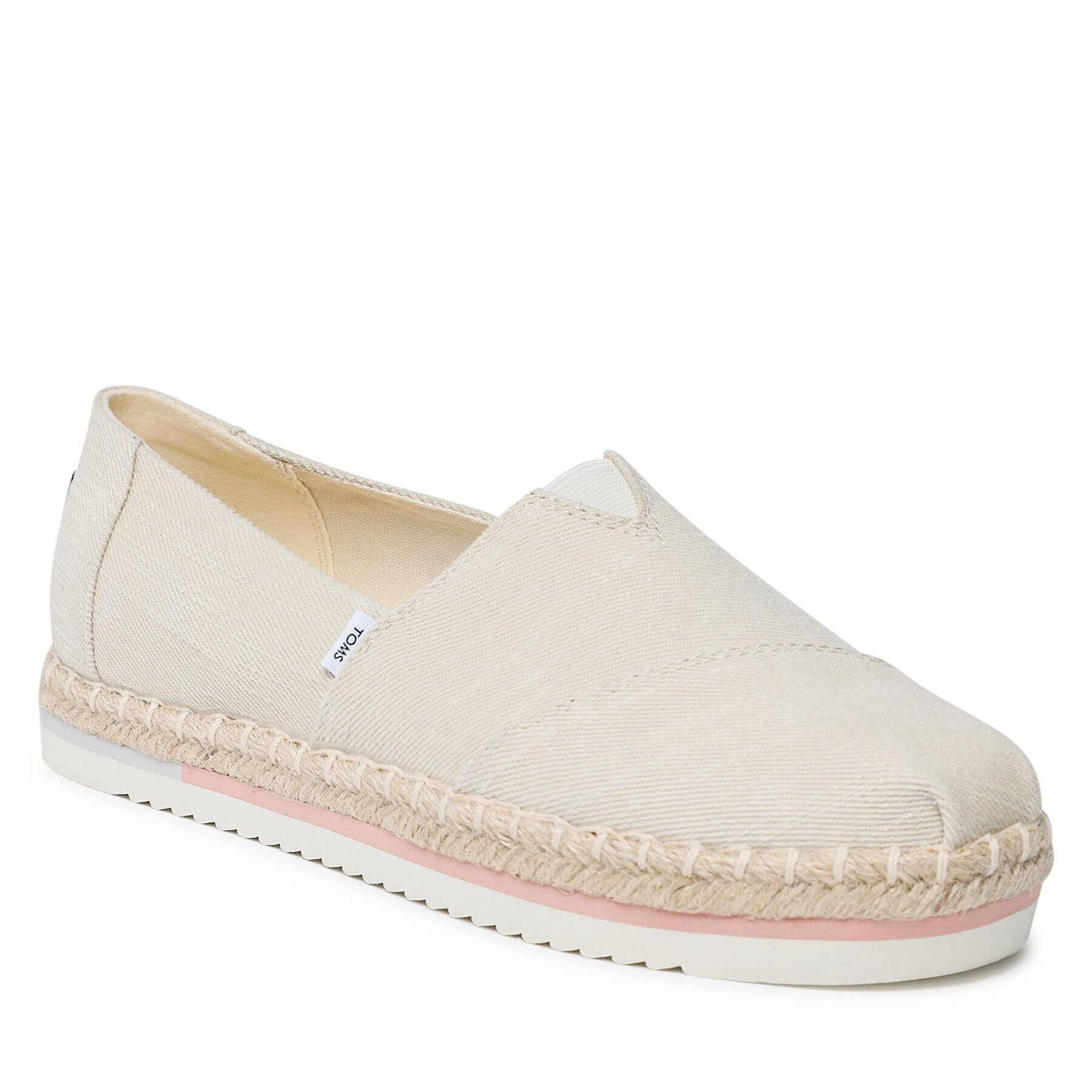 Toms Еспадрили Alpargata Platform Rope 10017830 Бежов - Pepit.bg