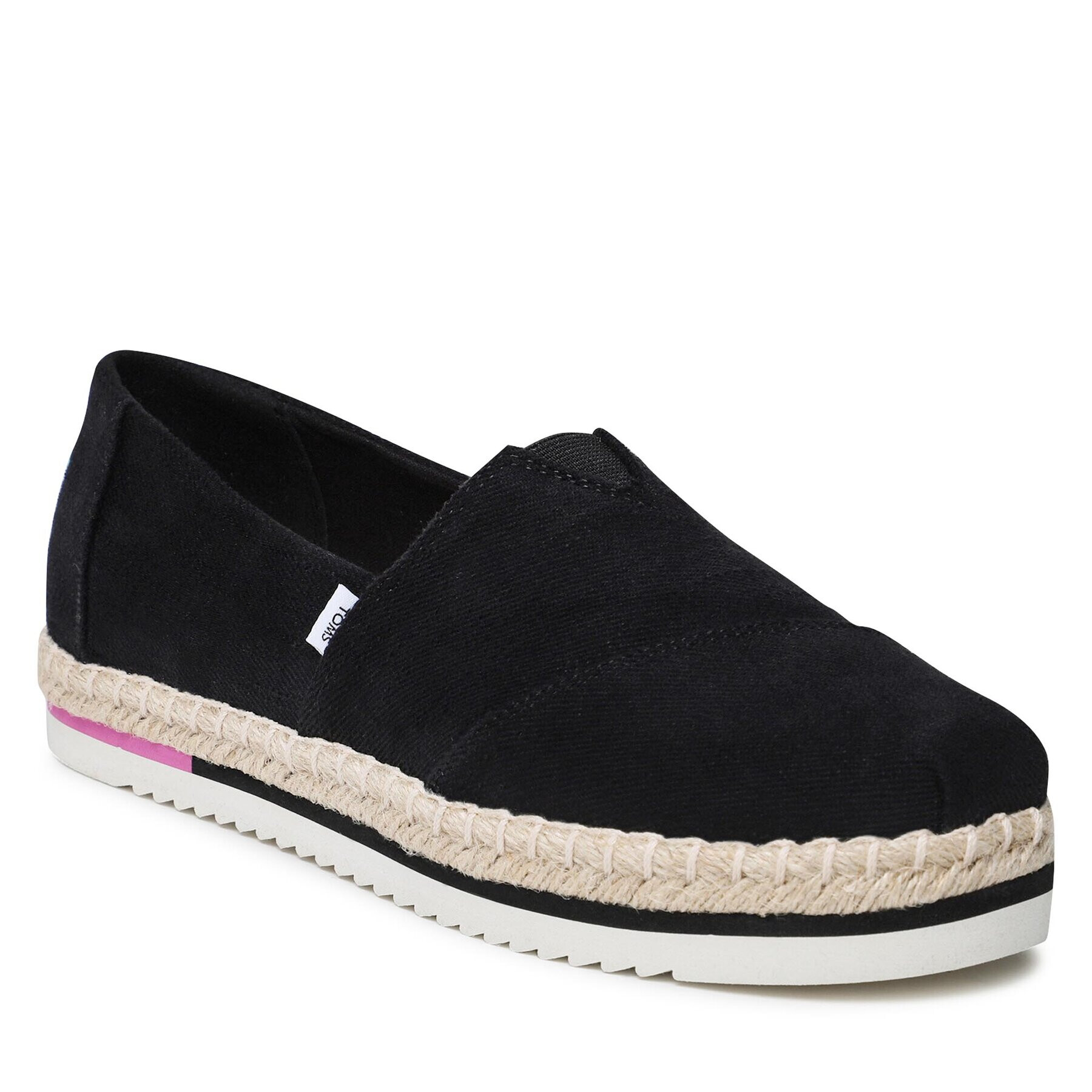 Toms Еспадрили Alpargata Platform Rope 10017831 Черен - Pepit.bg