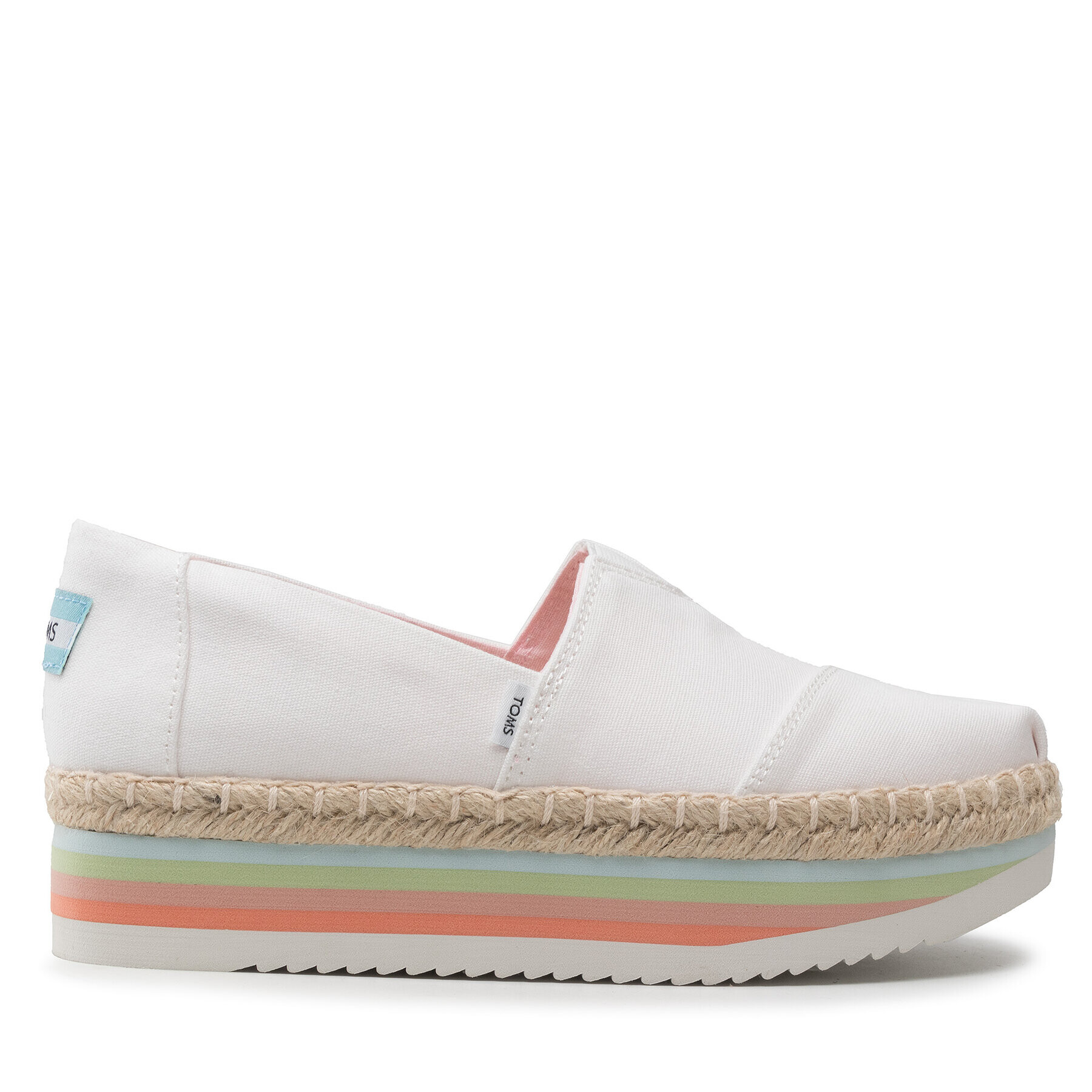 Toms Еспадрили Alpargata Platform Rope High 10017839 Бял - Pepit.bg