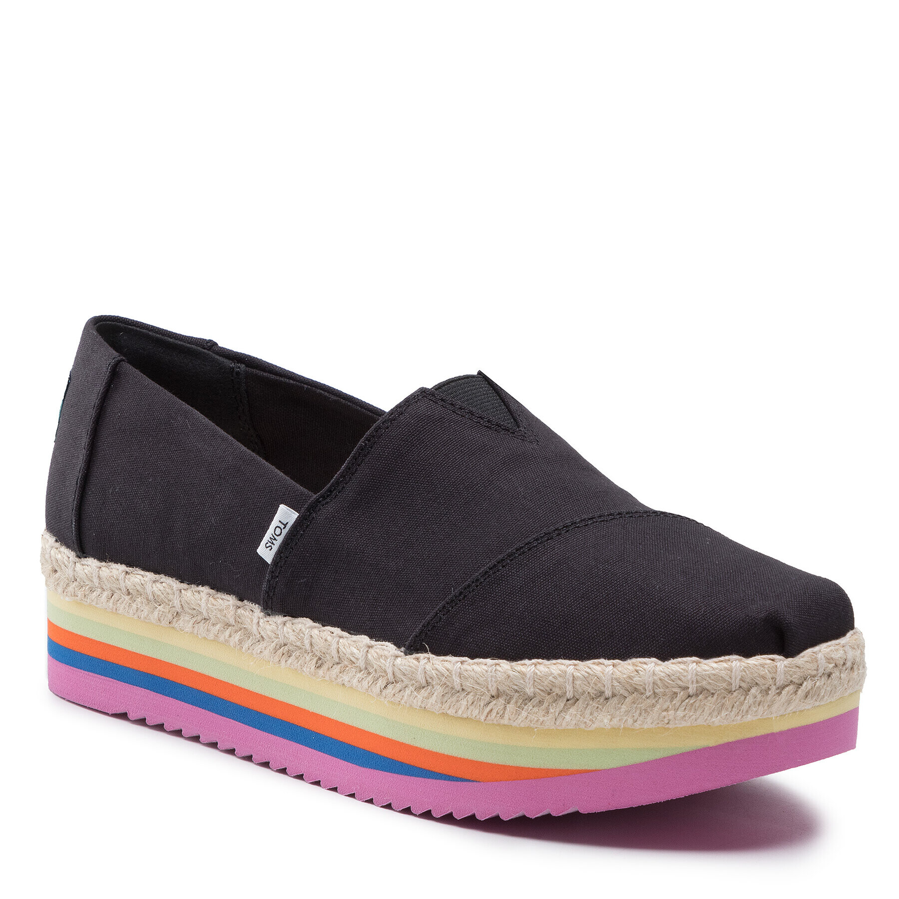 Toms Еспадрили Alpargata Platform Rope High 10017849 Черен - Pepit.bg