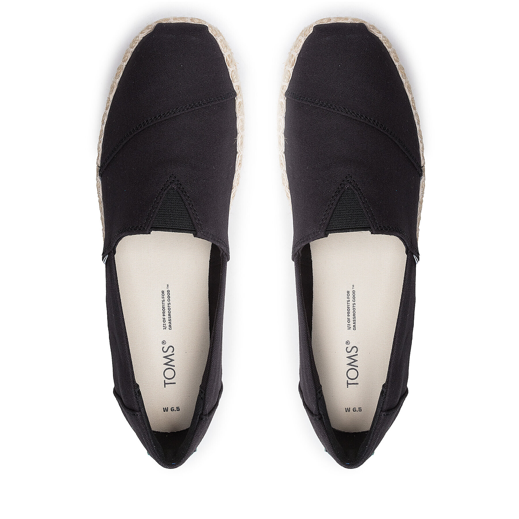 Toms Еспадрили Alpargata Platform Rope High 10017849 Черен - Pepit.bg