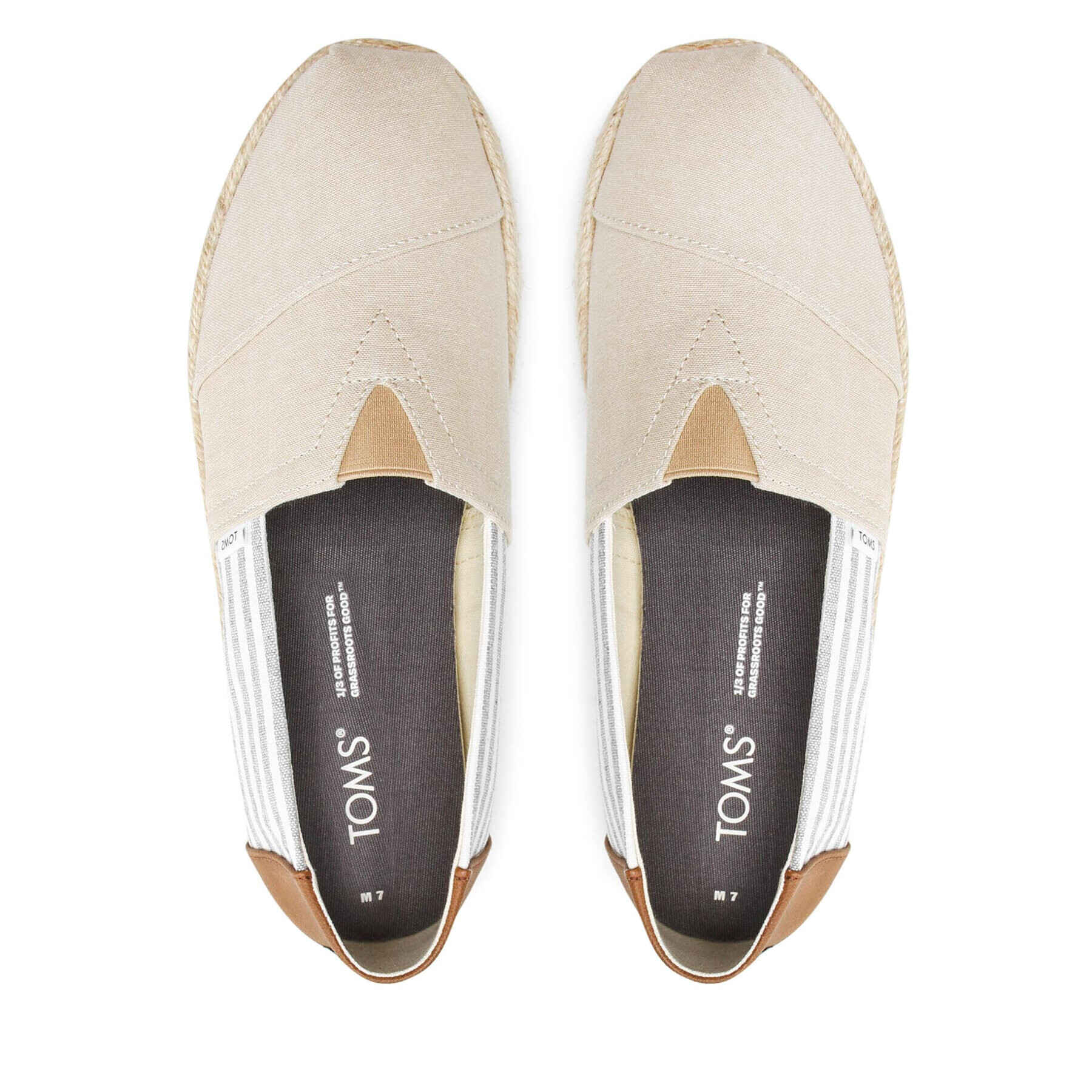 Toms Еспадрили Alpargata Rope 10017677 Бежов - Pepit.bg