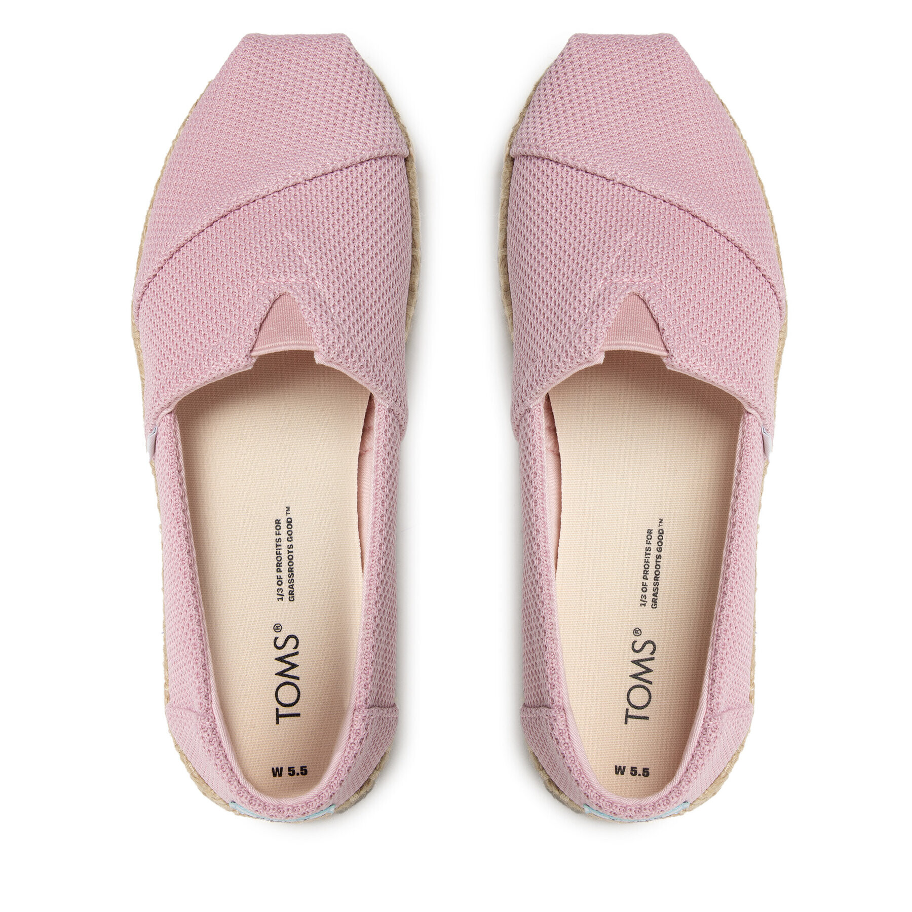 Toms Еспадрили Alpargata Rope 10017843 Розов - Pepit.bg