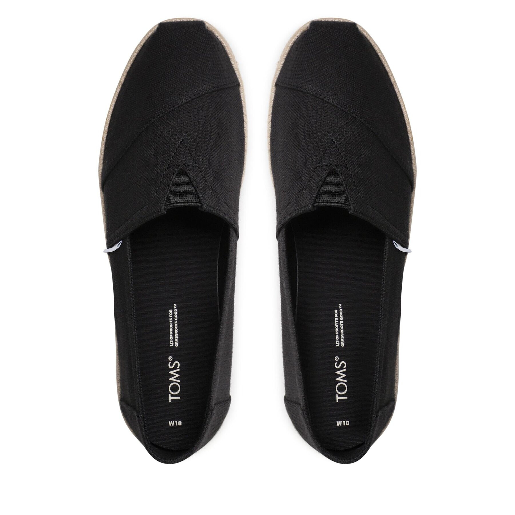 Toms Еспадрили Alpargata Rope 10019670 Черен - Pepit.bg