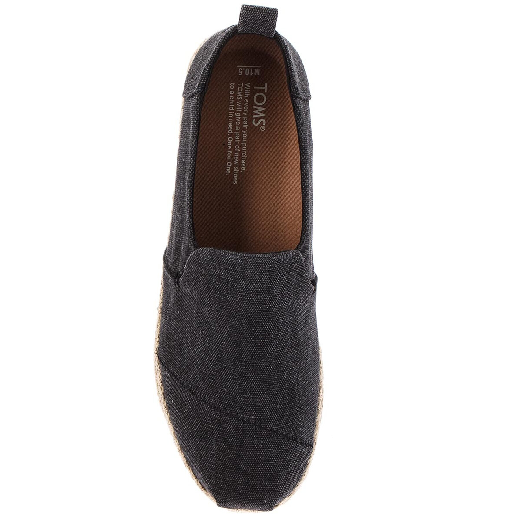 Toms Еспадрили Deconstructed Alpargata Rope 10011621 Черен - Pepit.bg