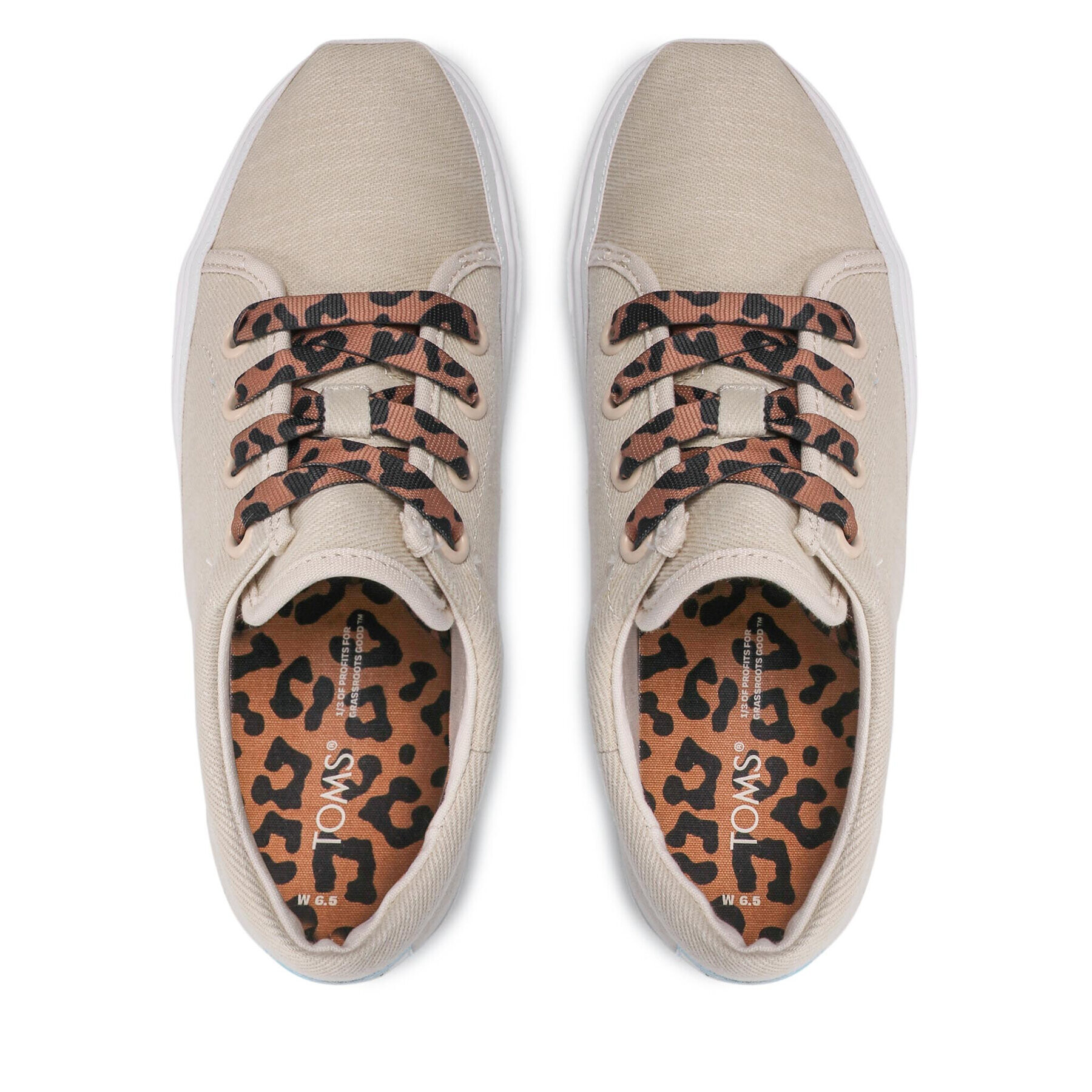 Toms Сникърси Lace Up Lug 10017873 Бежов - Pepit.bg