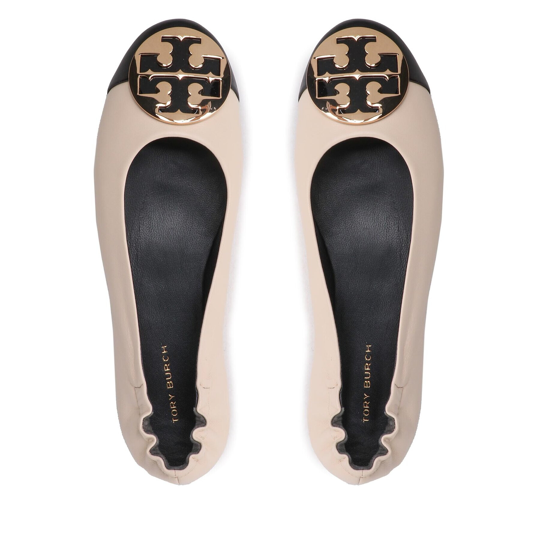 Tory Burch Балеринки Claire Cap Toe 148336 Бежов - Pepit.bg