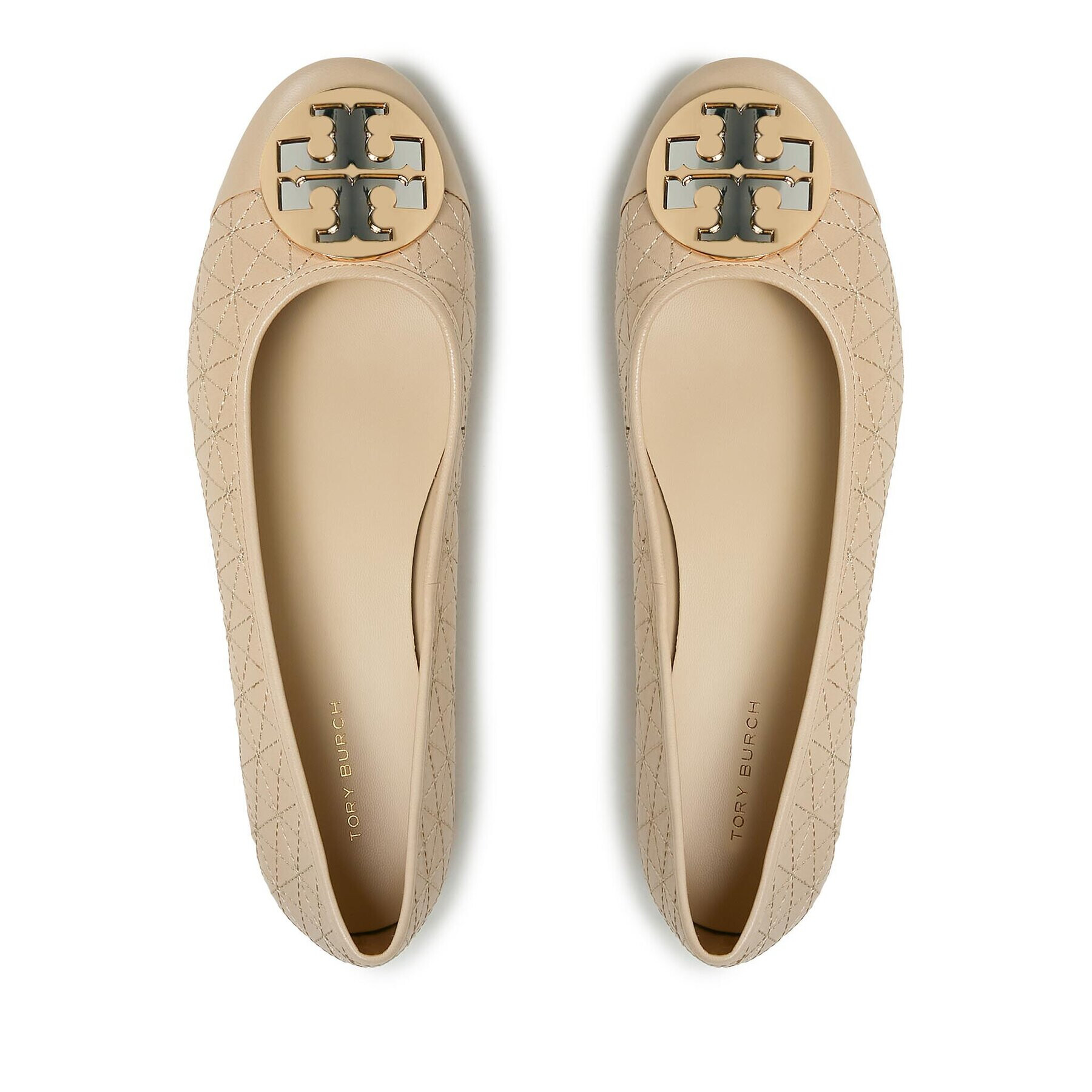 Tory Burch Балеринки Claire Quilted Ballet 156810 Бежов - Pepit.bg