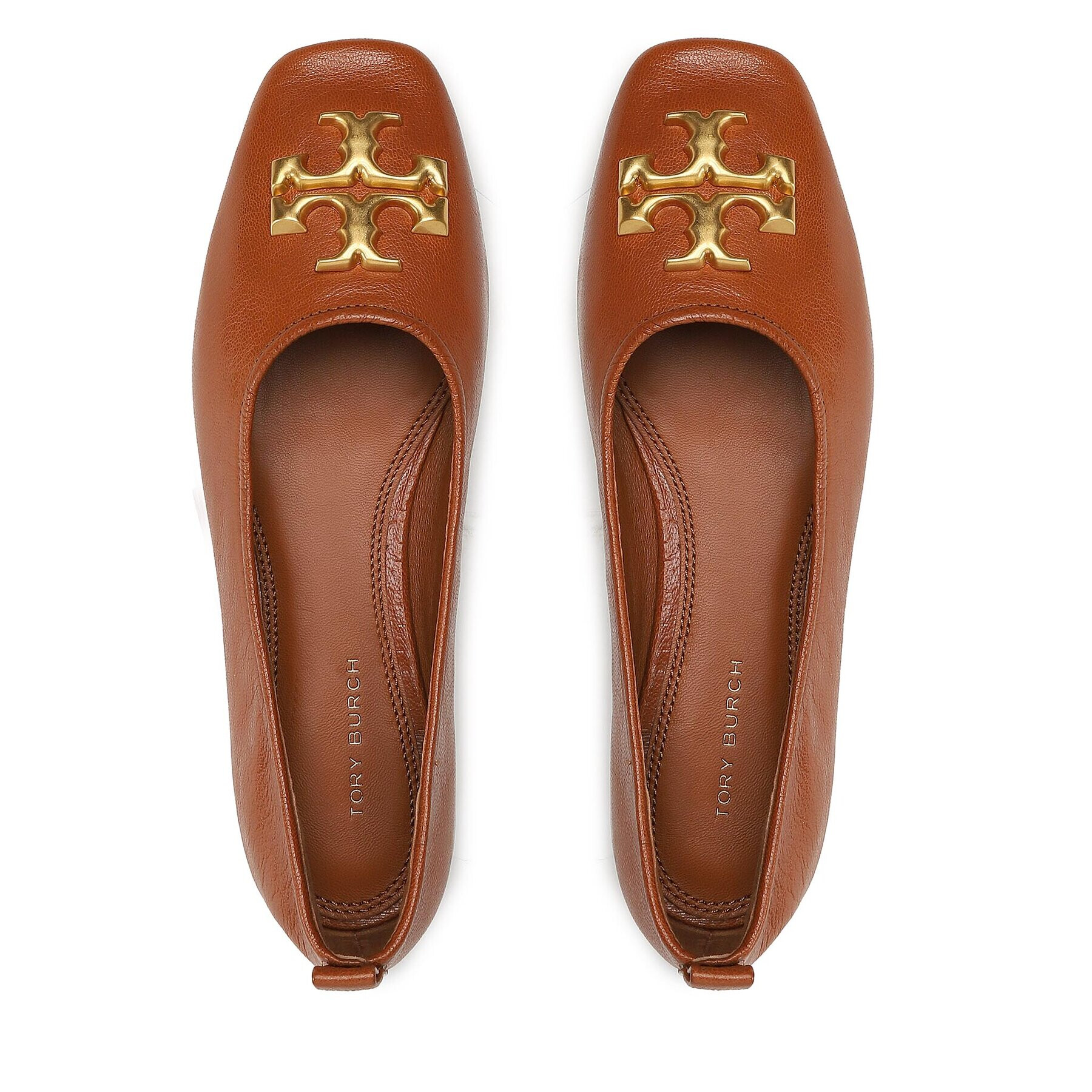 Tory Burch Балеринки Eleanor Ballet 141296 Кафяв - Pepit.bg