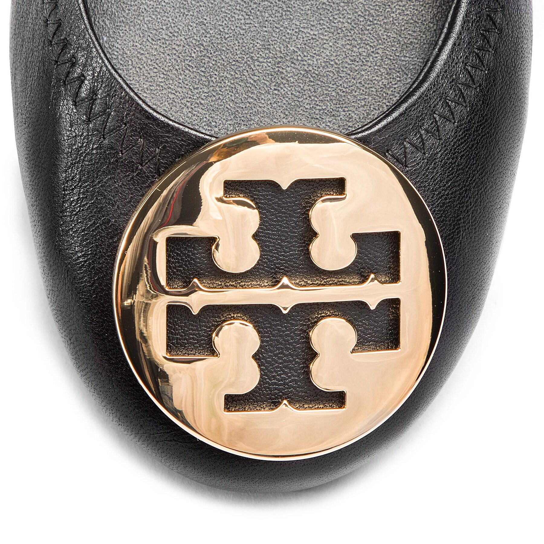 Tory Burch Балеринки Minnie Travel Ballet With Metal Logo 50393 Черен - Pepit.bg