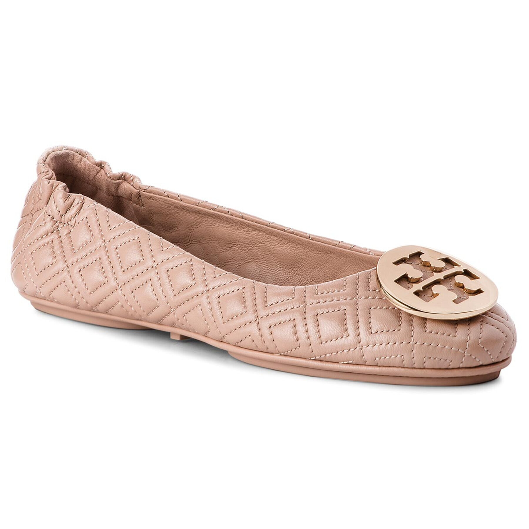 Tory Burch Балеринки Quilted Minnie 50736 Бежов - Pepit.bg