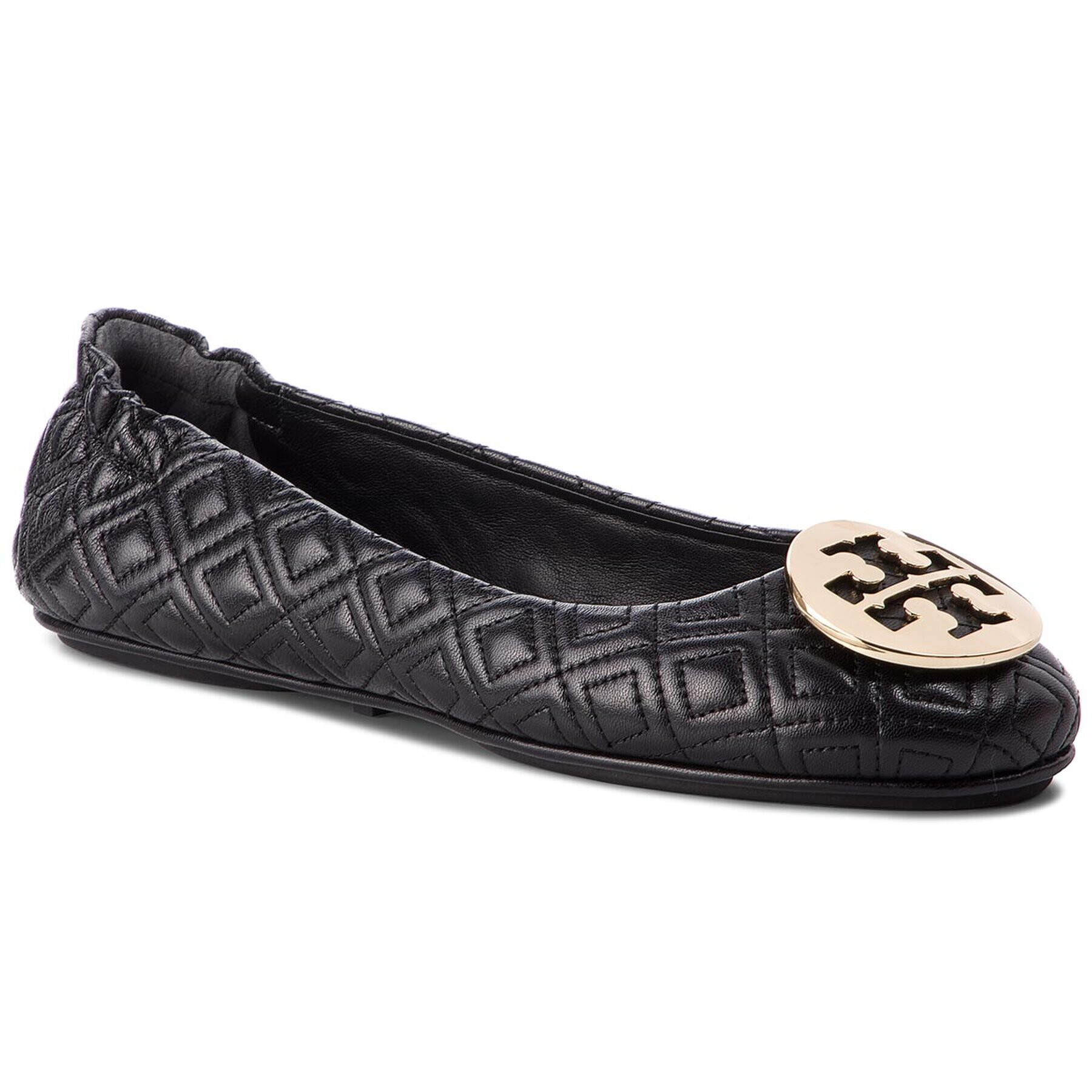 Tory Burch Балеринки Quilted Minnie 50736 Черен - Pepit.bg