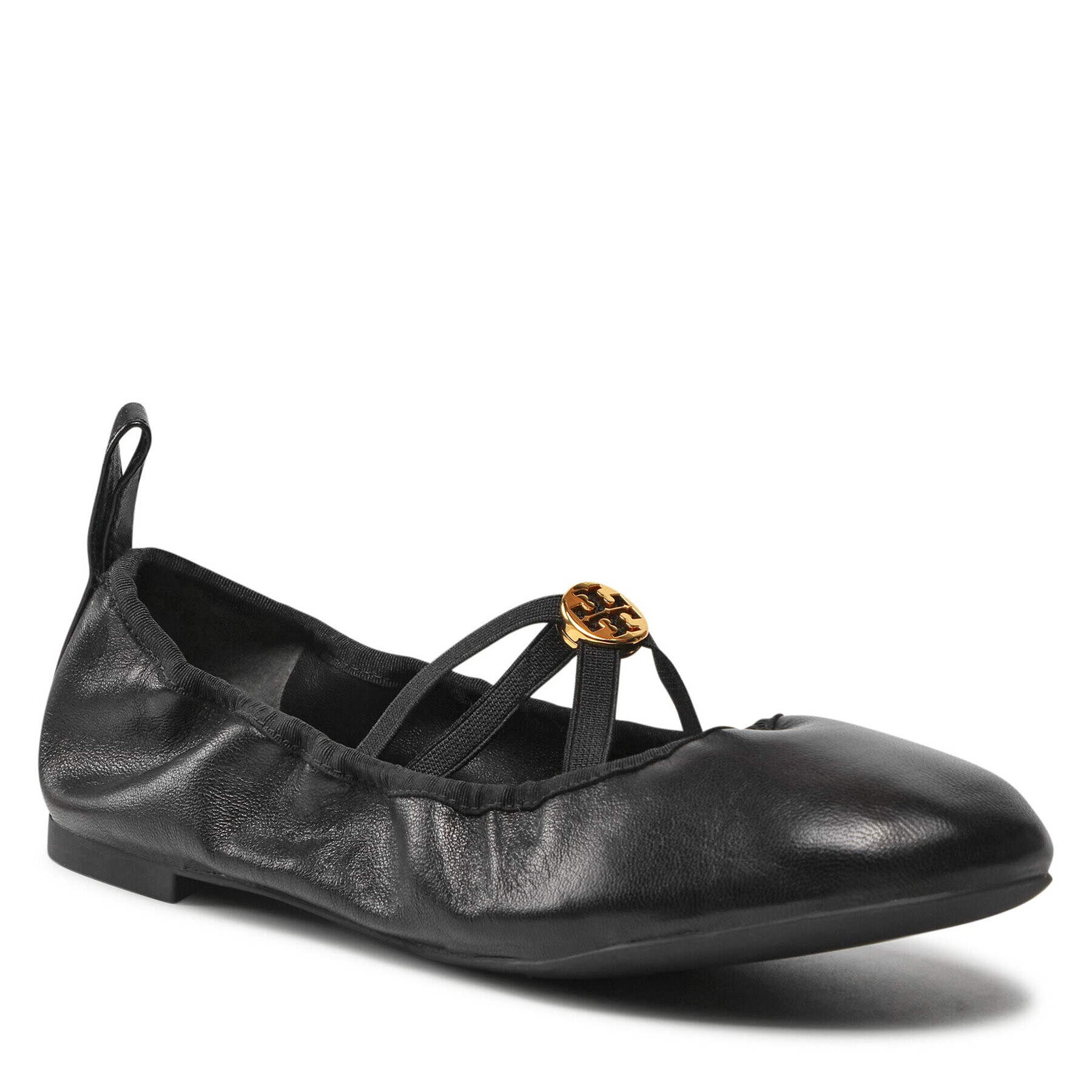 Tory Burch Балеринки Soft Scrunch Ballet 88884 Черен - Pepit.bg