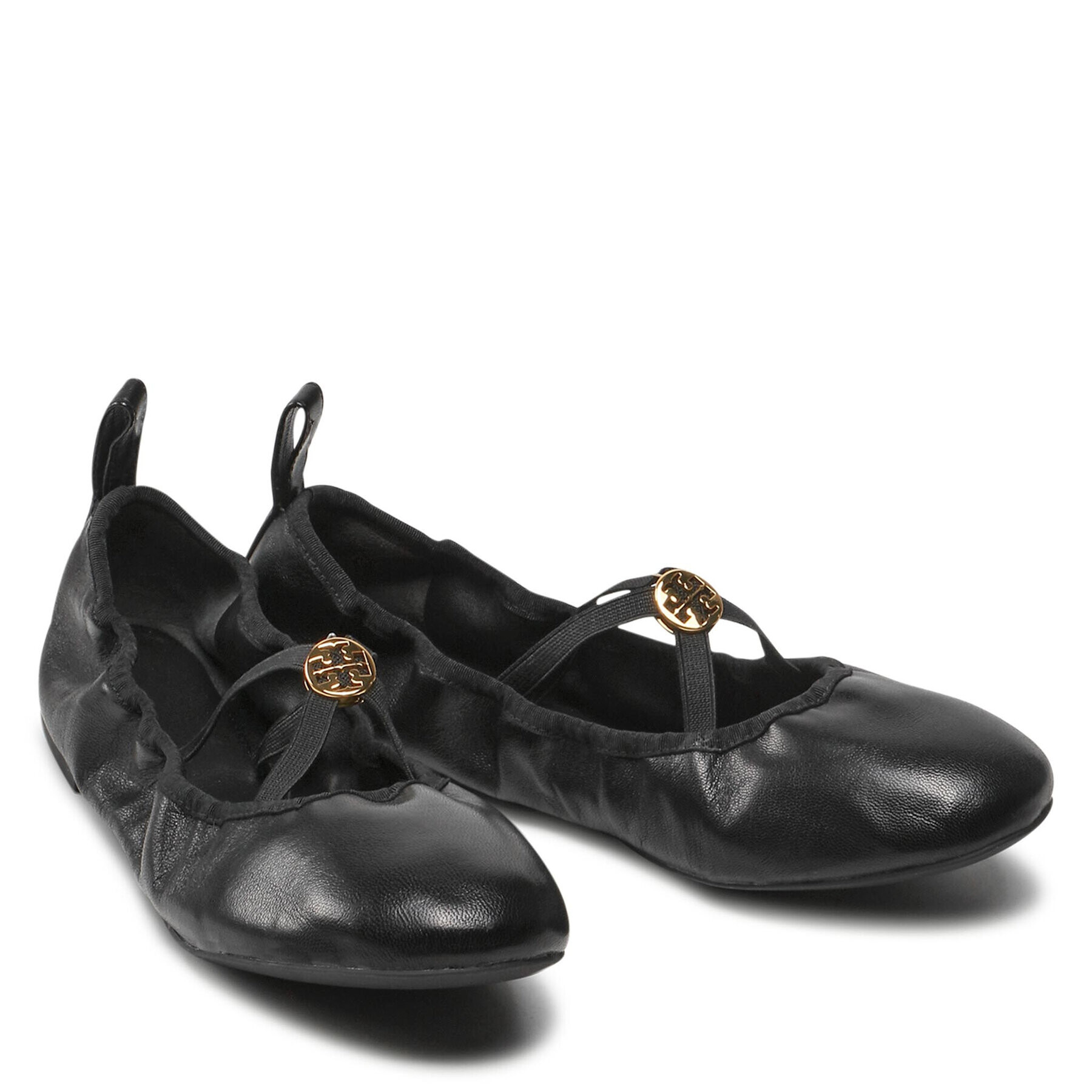 Tory Burch Балеринки Soft Scrunch Ballet 88884 Черен - Pepit.bg