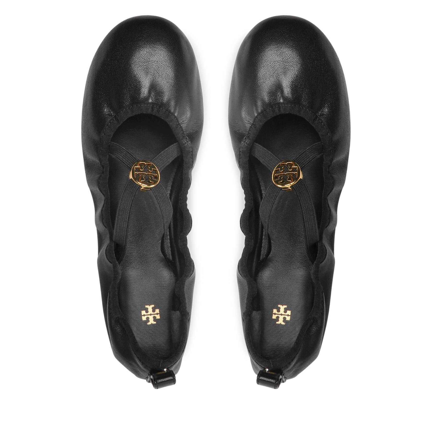 Tory Burch Балеринки Soft Scrunch Ballet 88884 Черен - Pepit.bg