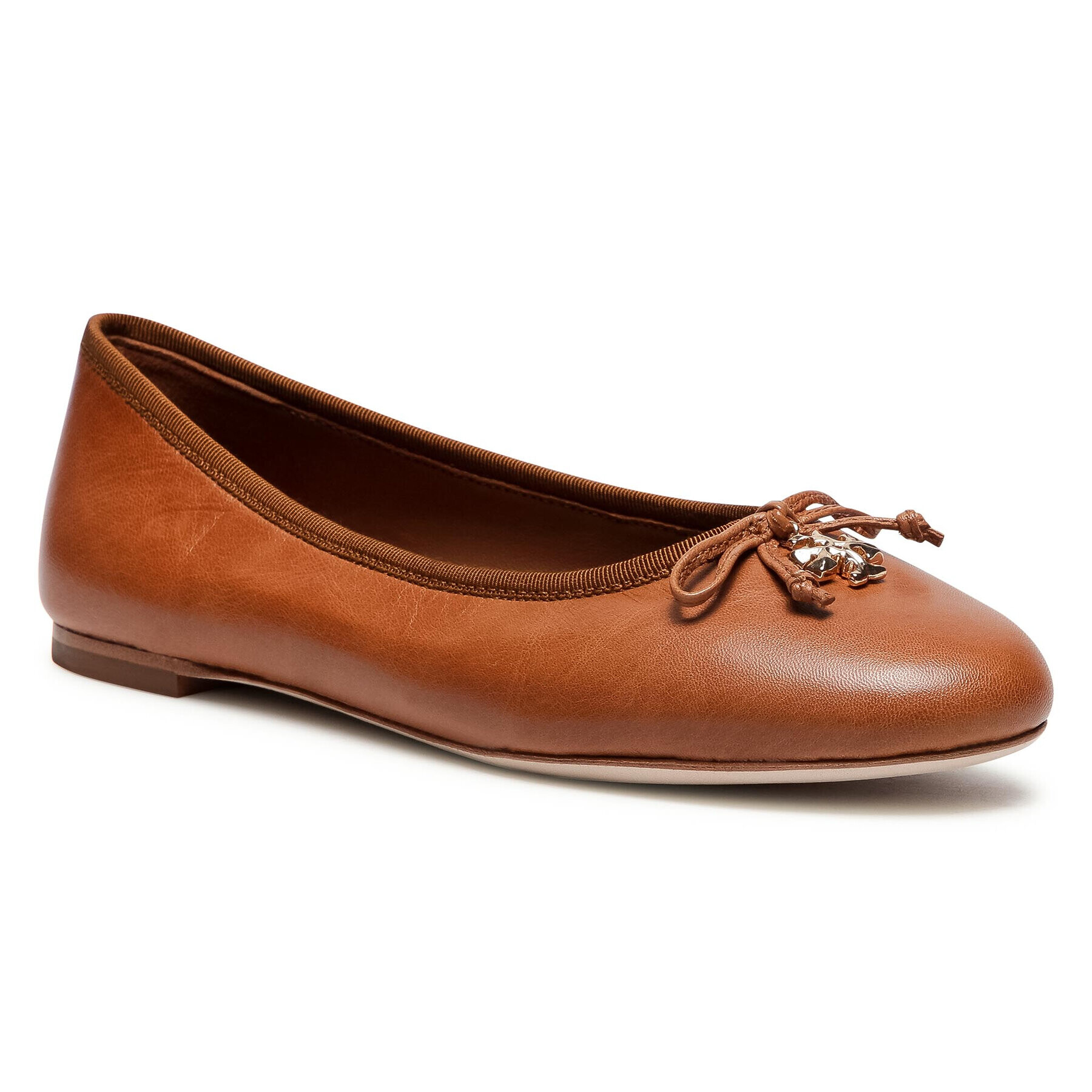 Tory Burch Балеринки Tory Charm Ballet 71838 Кафяв - Pepit.bg