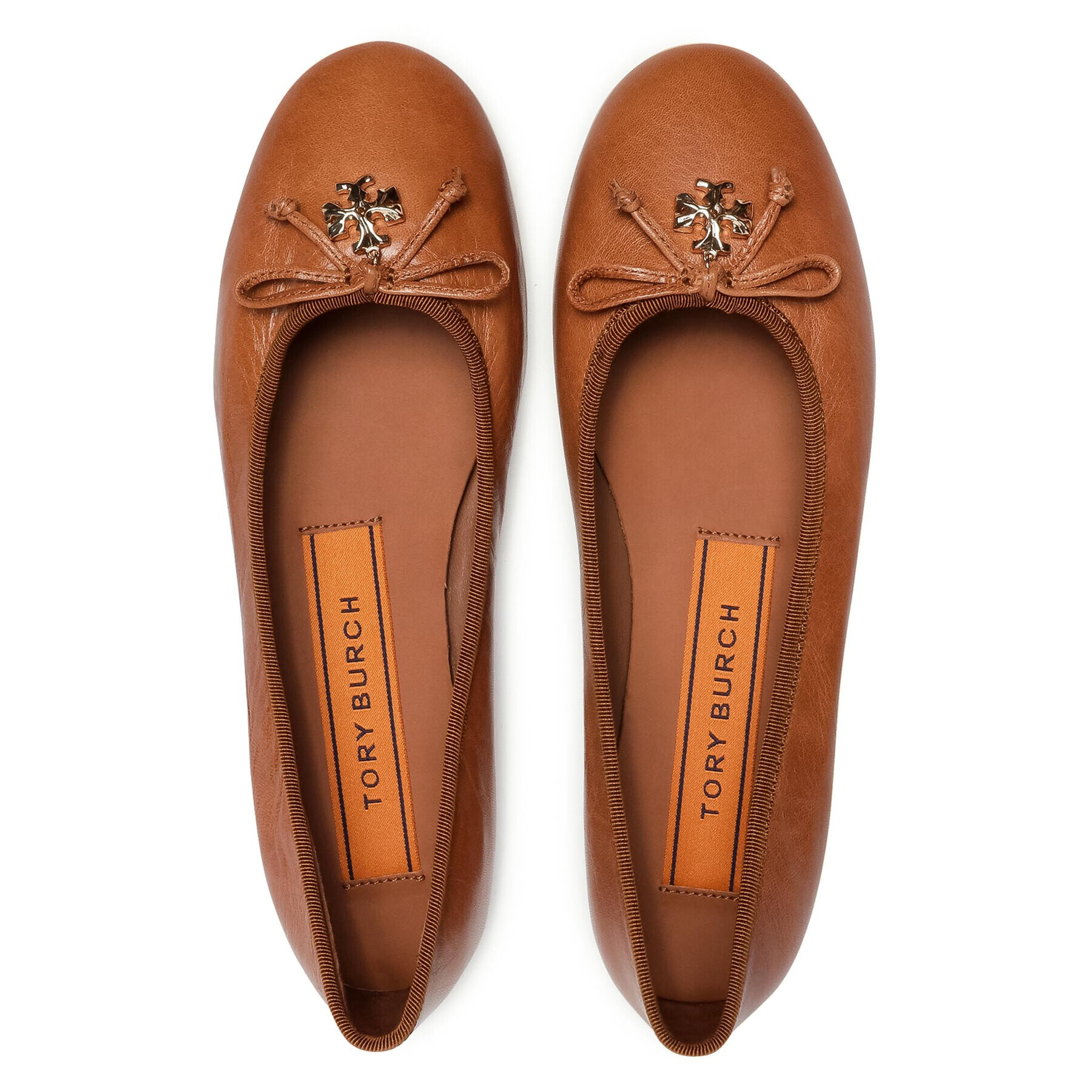 Tory Burch Балеринки Tory Charm Ballet 71838 Кафяв - Pepit.bg