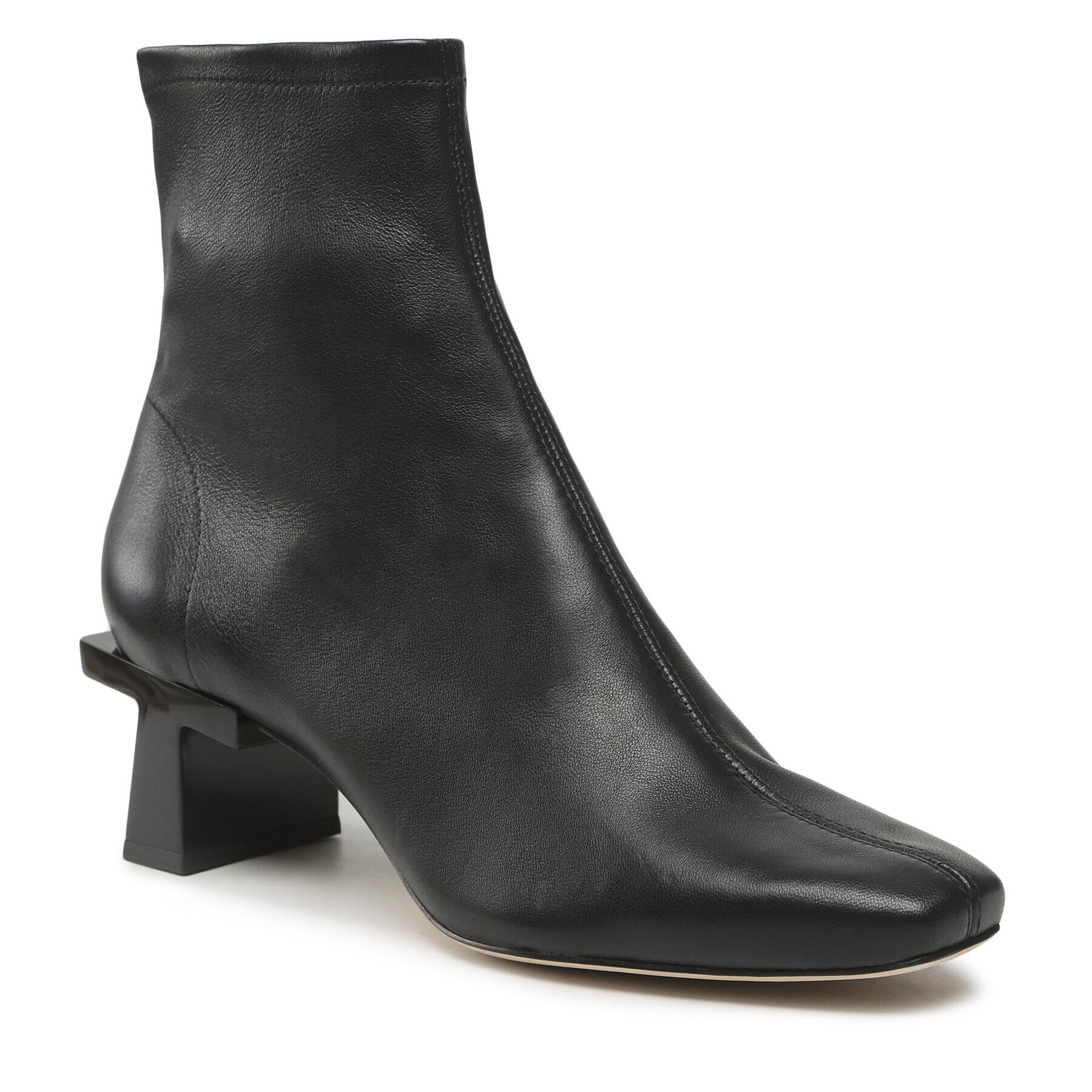 Tory Burch Боти Block T Heel Ankle Boot 139688 Черен - Pepit.bg