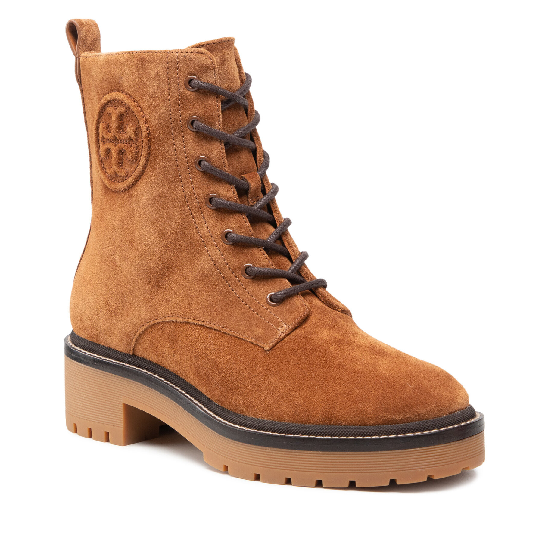 Tory Burch Боти Miller 50mm Lug Sole Bootie 86791 Кафяв - Pepit.bg