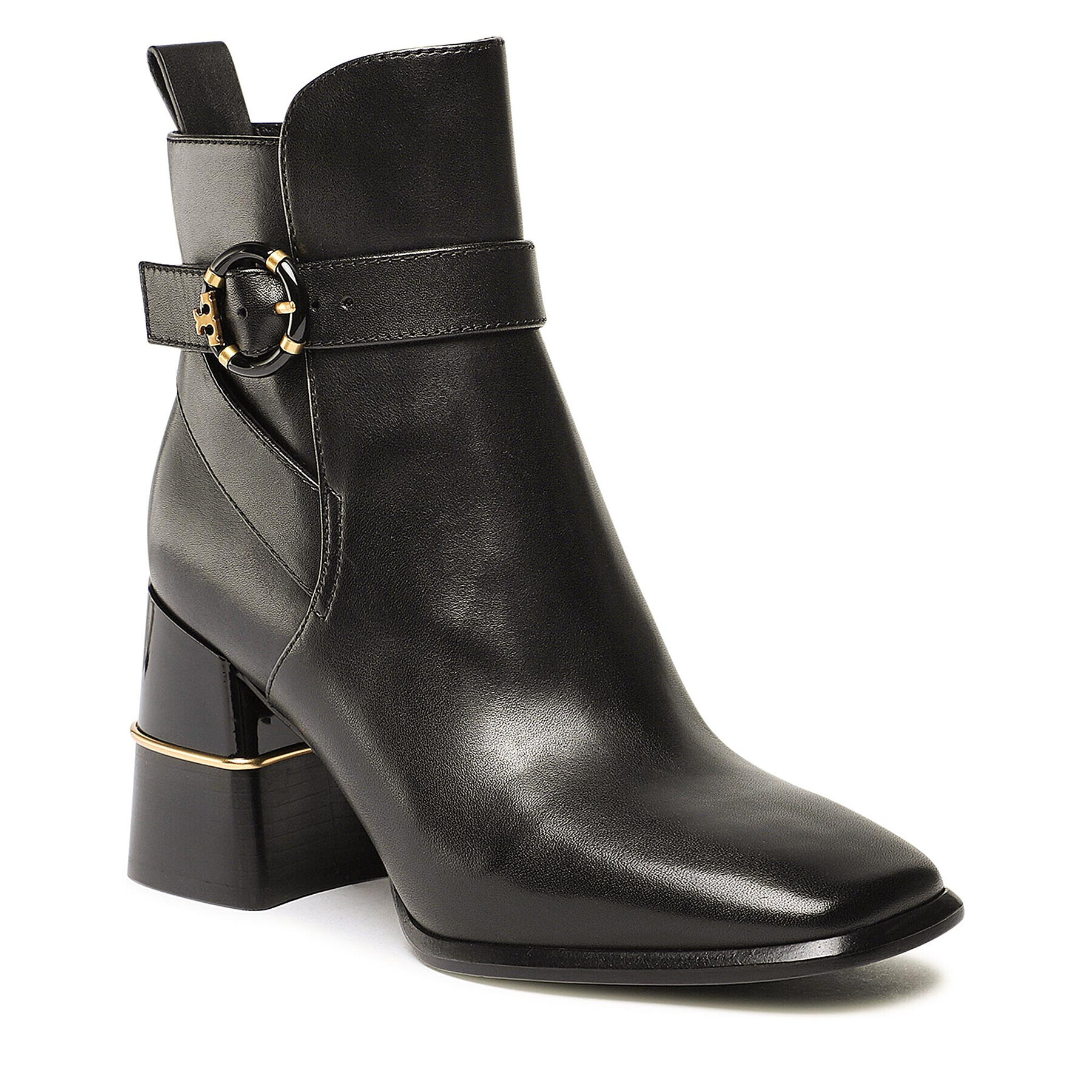 Tory Burch Боти Multi Logo Buckle Boot 143326 Черен - Pepit.bg