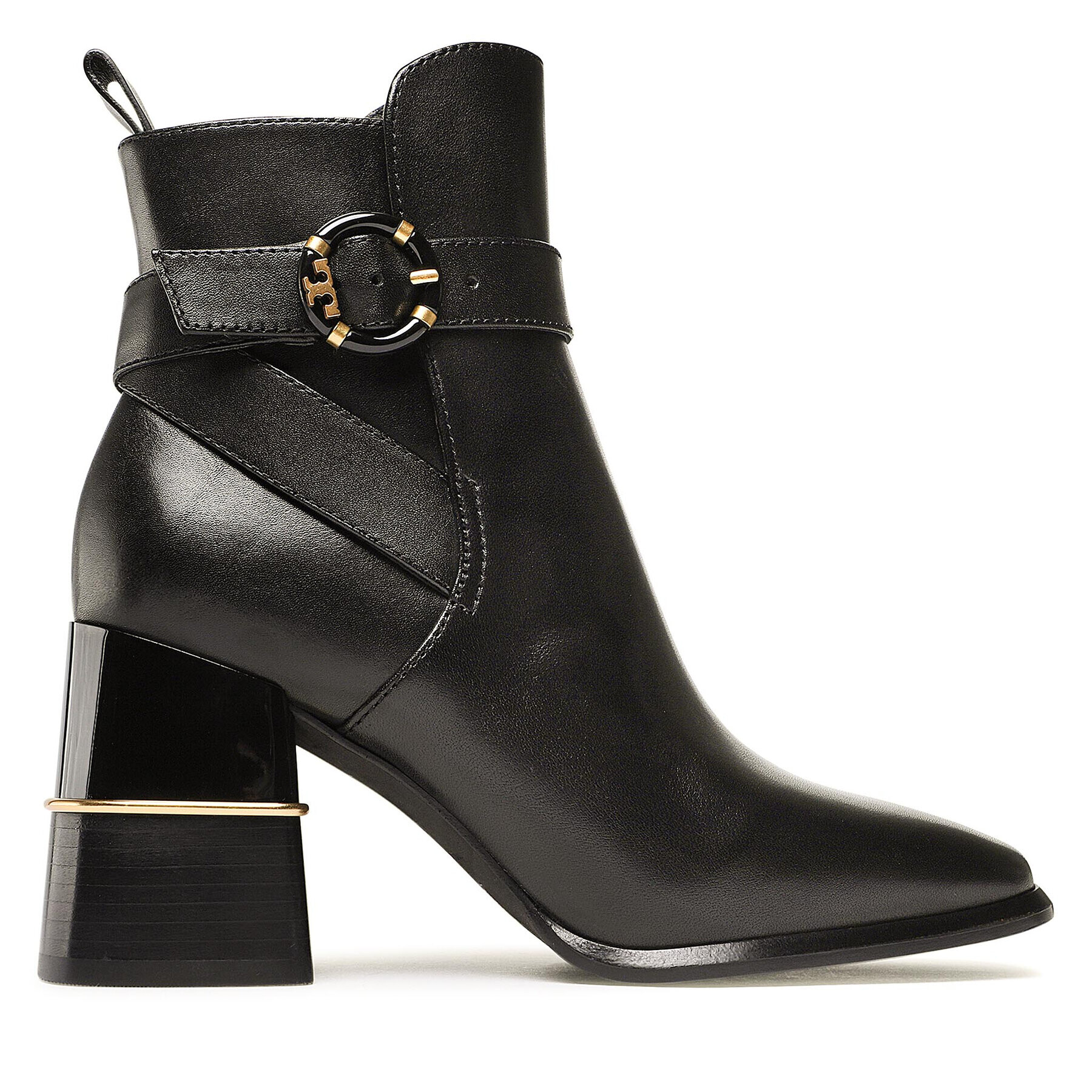 Tory Burch Боти Multi Logo Buckle Boot 143326 Черен - Pepit.bg