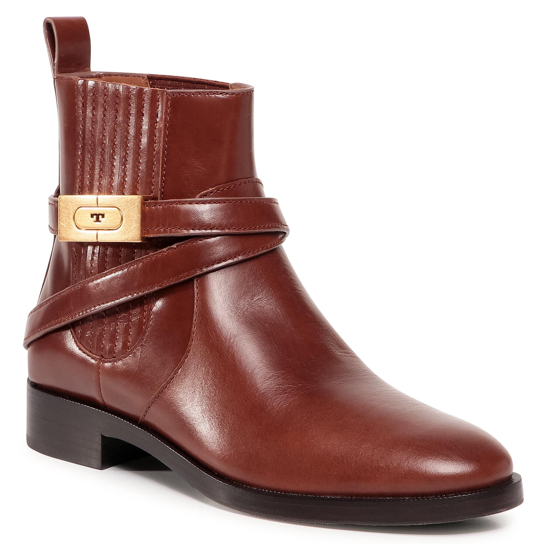 Tory Burch Боти тип челси 30Mm Chelsea Bootie 74354 Кафяв - Pepit.bg