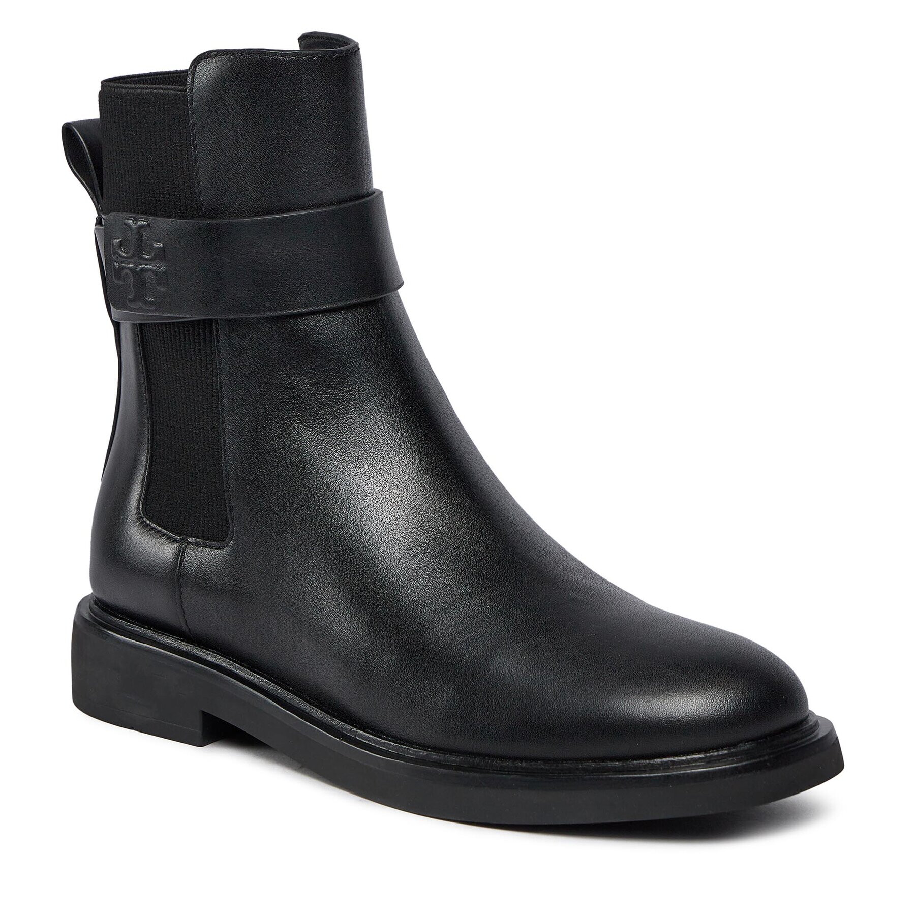 Tory Burch Боти тип челси Double T Chelsea Boot 152831 Черен - Pepit.bg