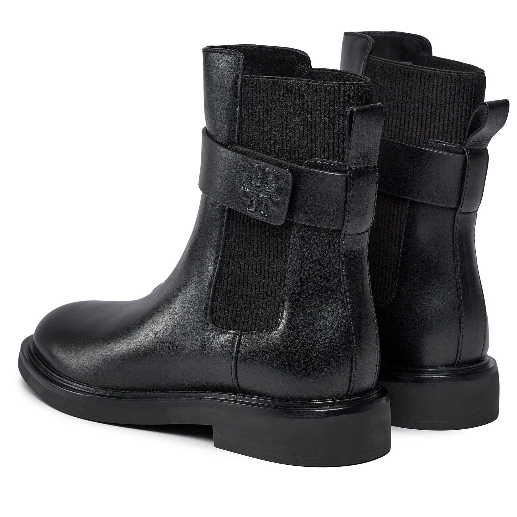 Tory Burch Боти тип челси Double T Chelsea Boot 152831 Черен - Pepit.bg