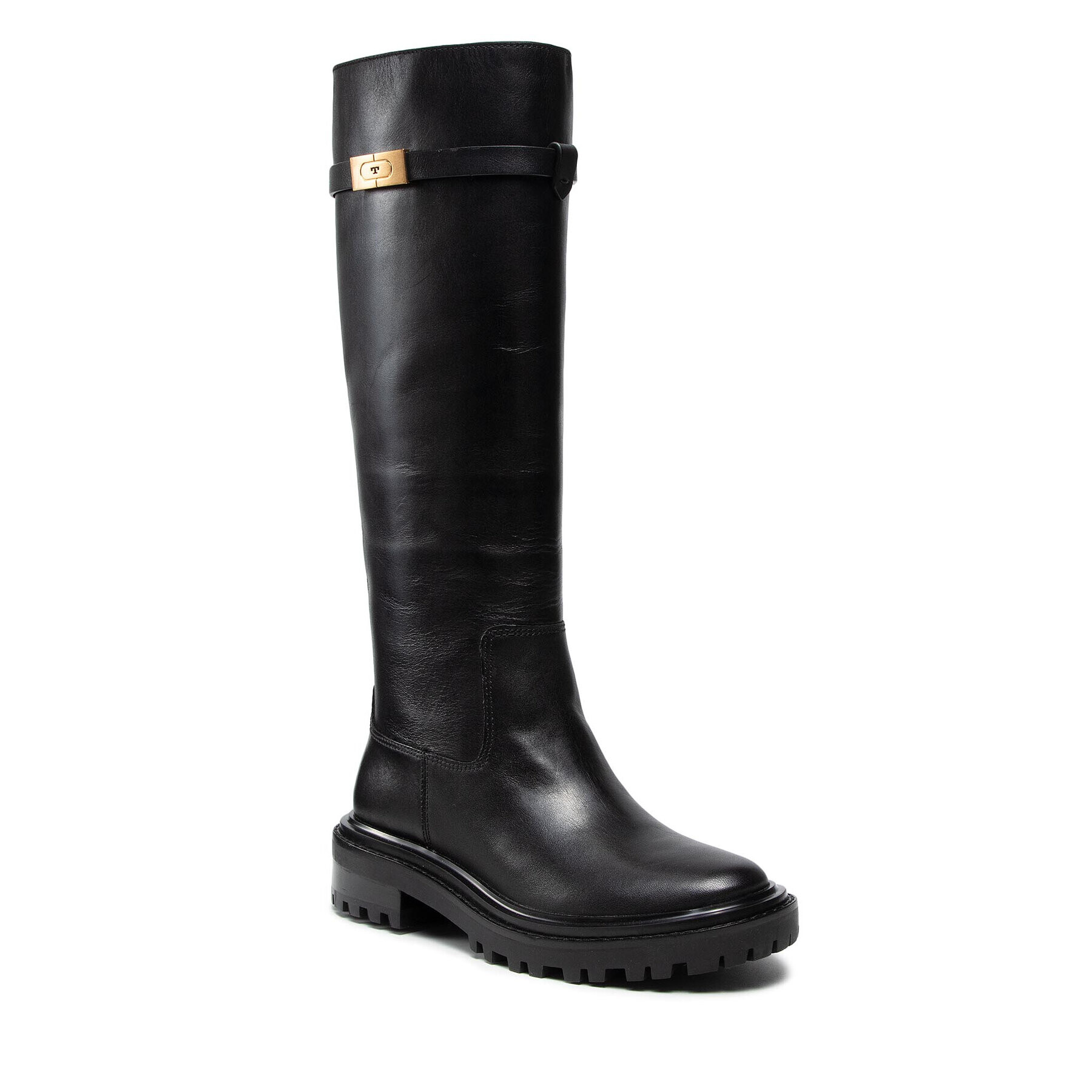 Tory Burch Ботуши T Hardware Boot 86601 Черен - Pepit.bg