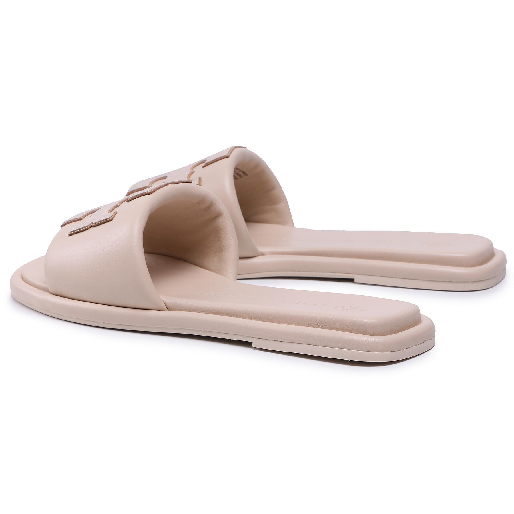 Tory Burch Чехли Double Sport Slide 79985 Бежов - Pepit.bg