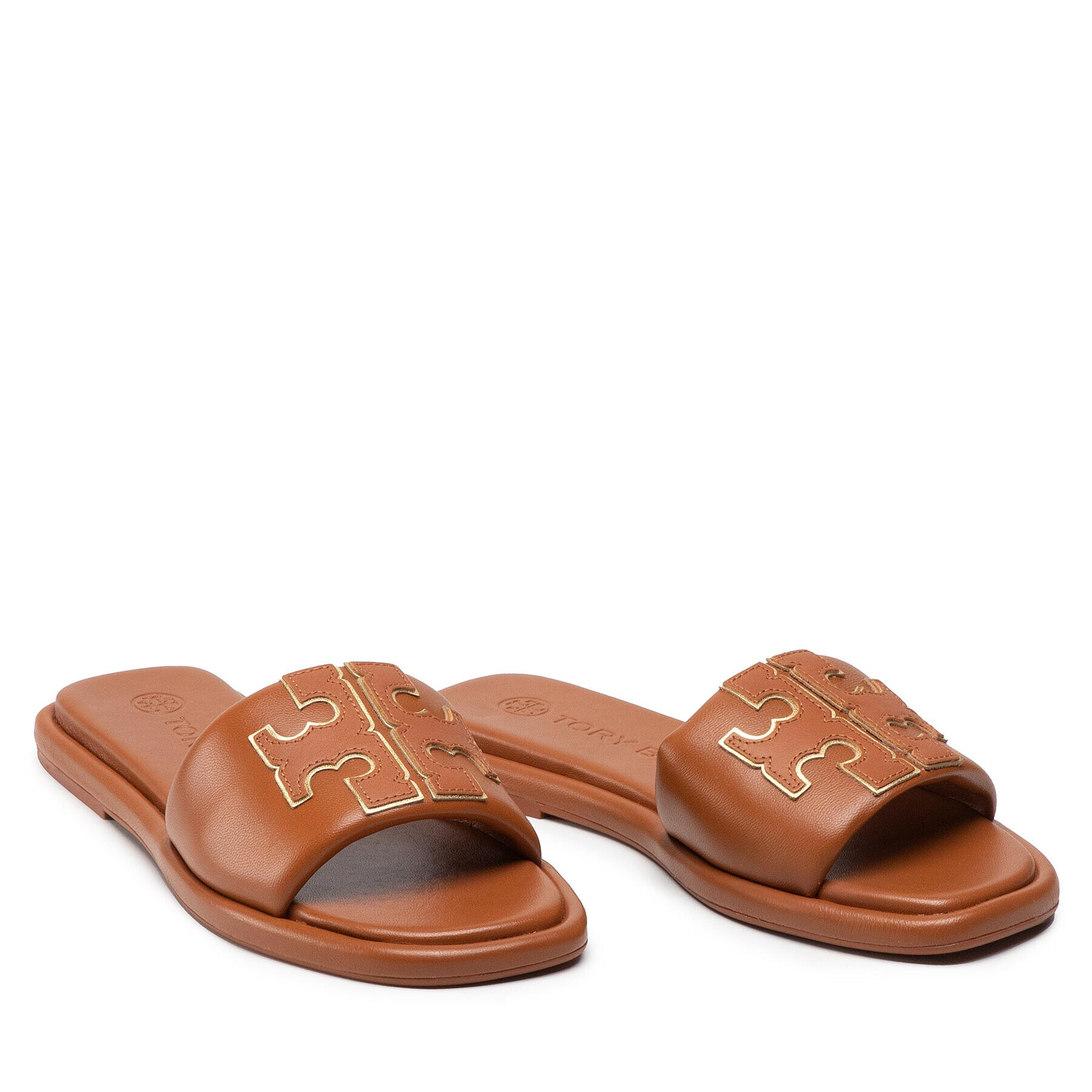 Tory Burch Чехли Doublet Sport Slide 79985 Кафяв - Pepit.bg