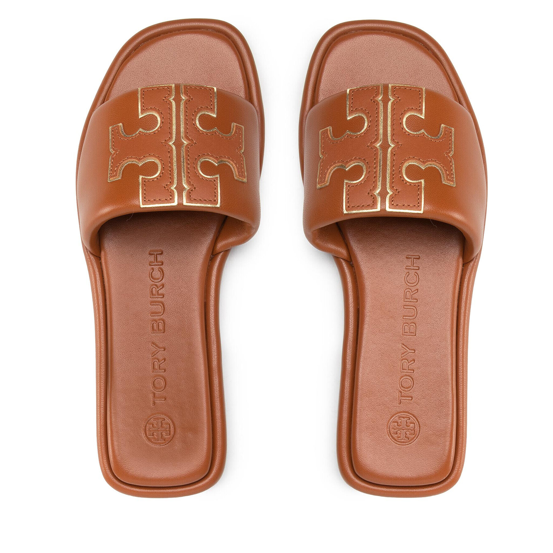 Tory Burch Чехли Doublet Sport Slide 79985 Кафяв - Pepit.bg