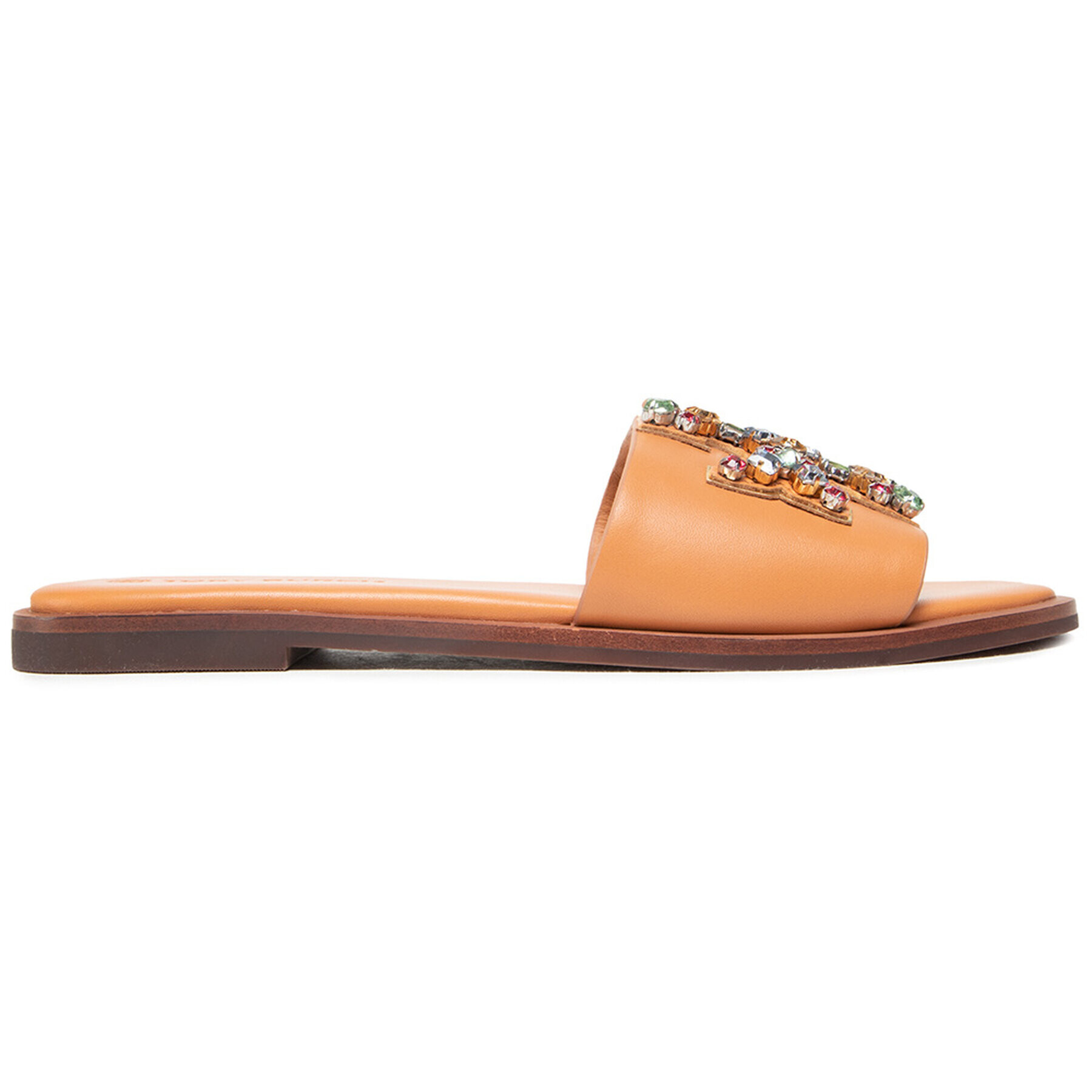 Tory Burch Чехли Ines Embellished 84241-200 Кафяв - Pepit.bg