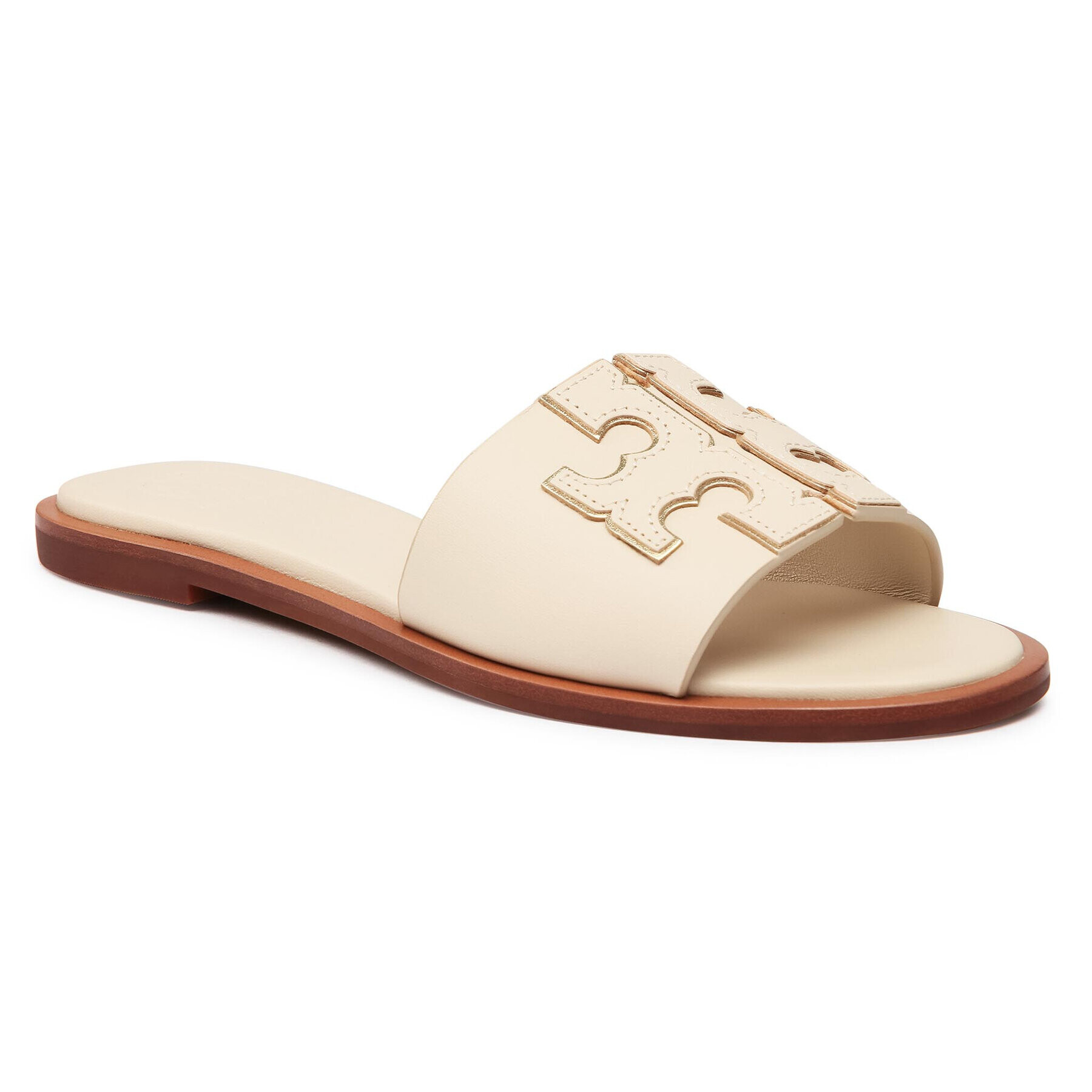 Tory Burch Чехли Ines Slide 50109 Бежов - Pepit.bg